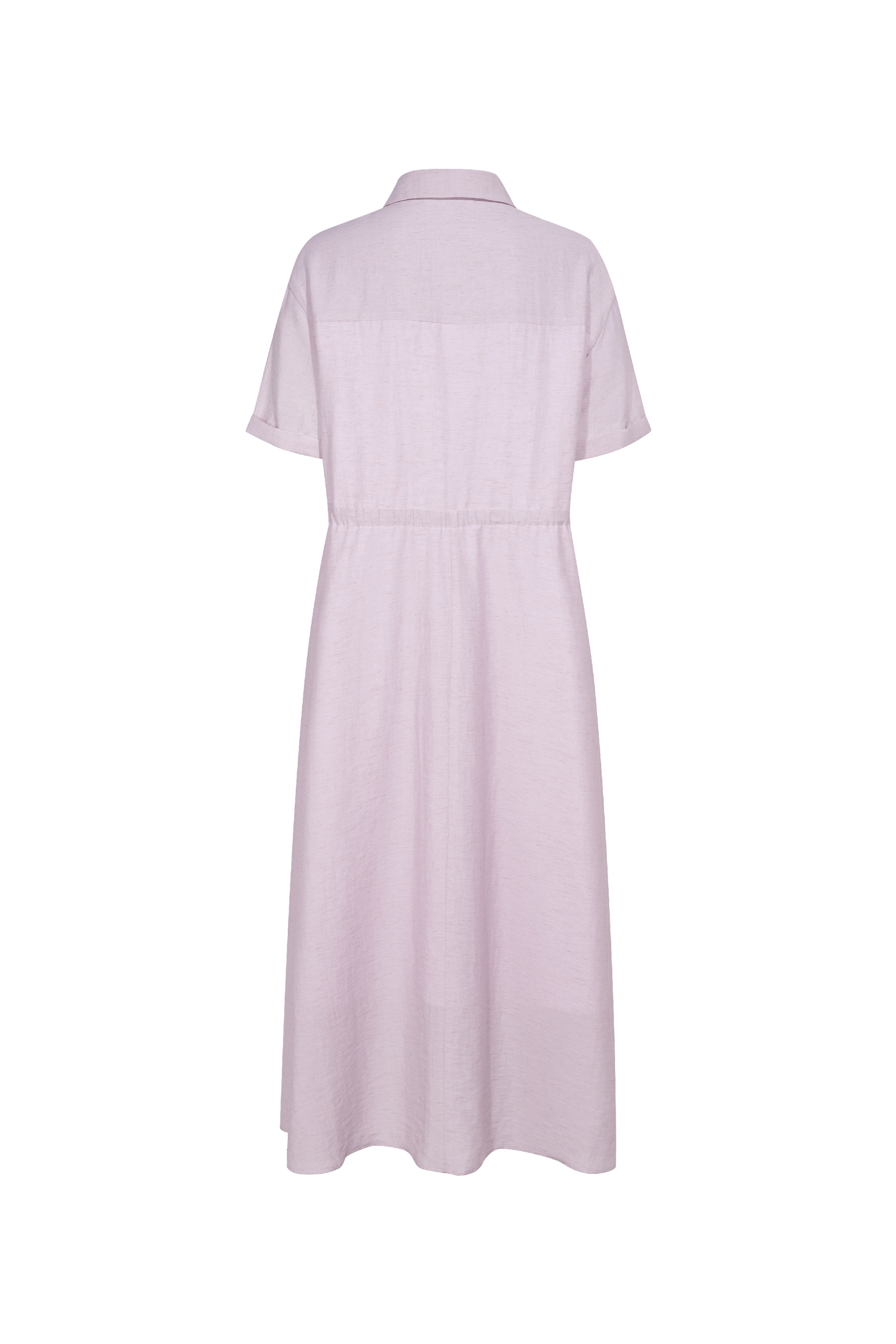Lapel Collar Floral Midi Dress