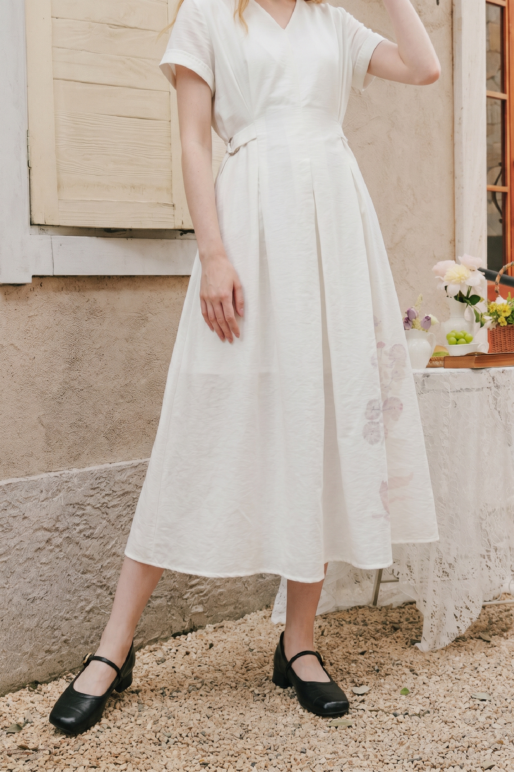 Waist-Cinched Dress-LYONSENS
