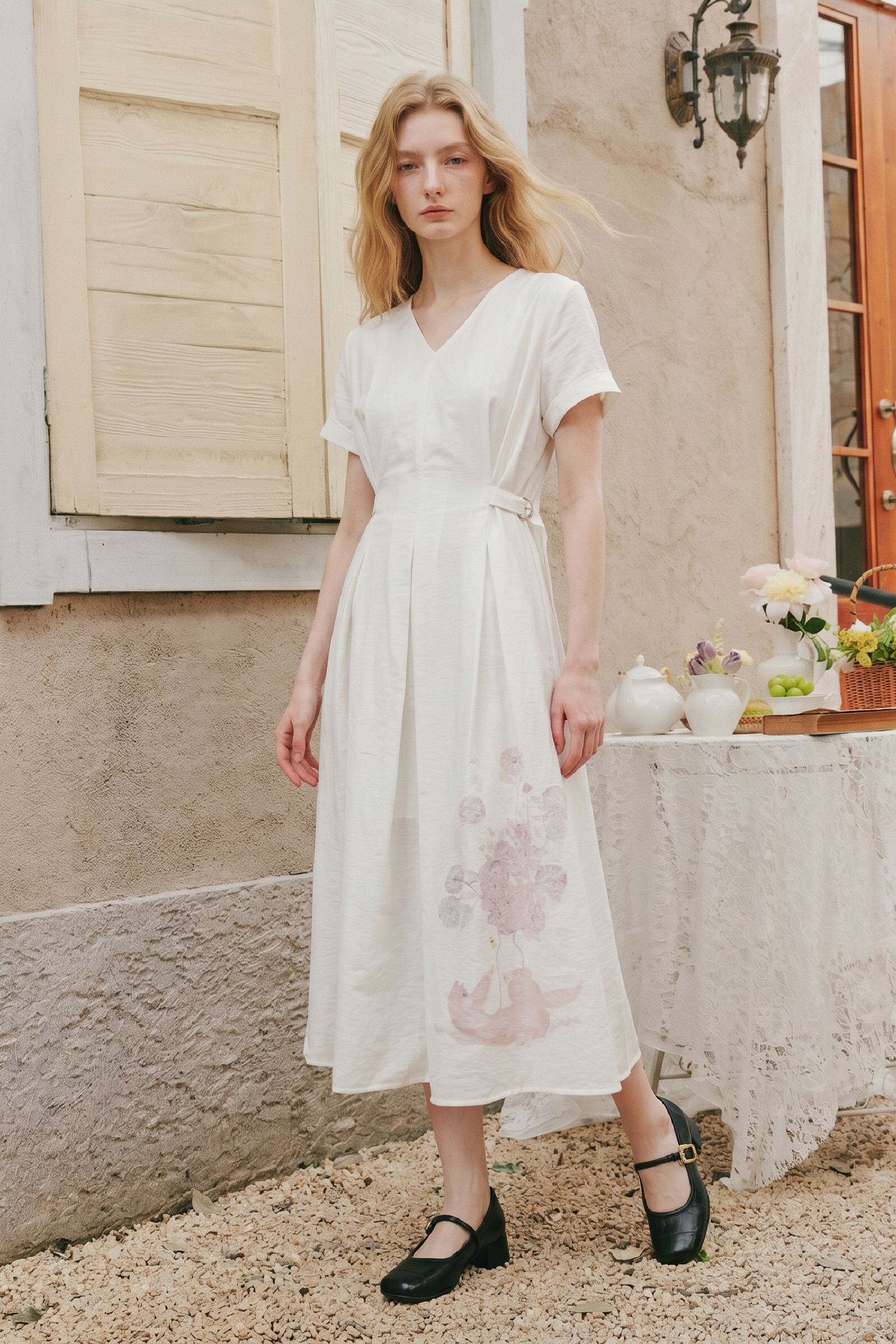 Waist-Cinched Dress-LYONSENS