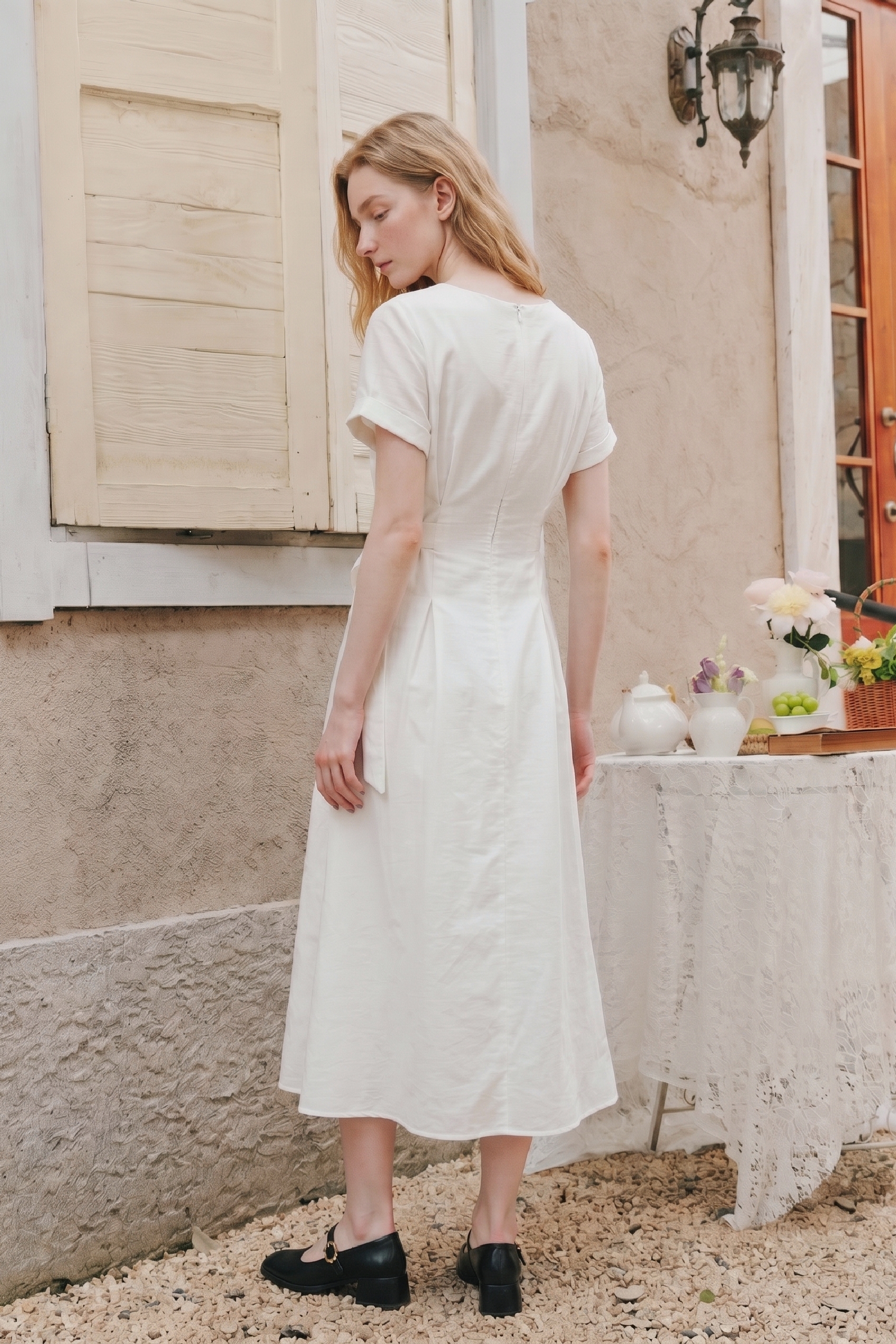 Waist-Cinched Dress-LYONSENS