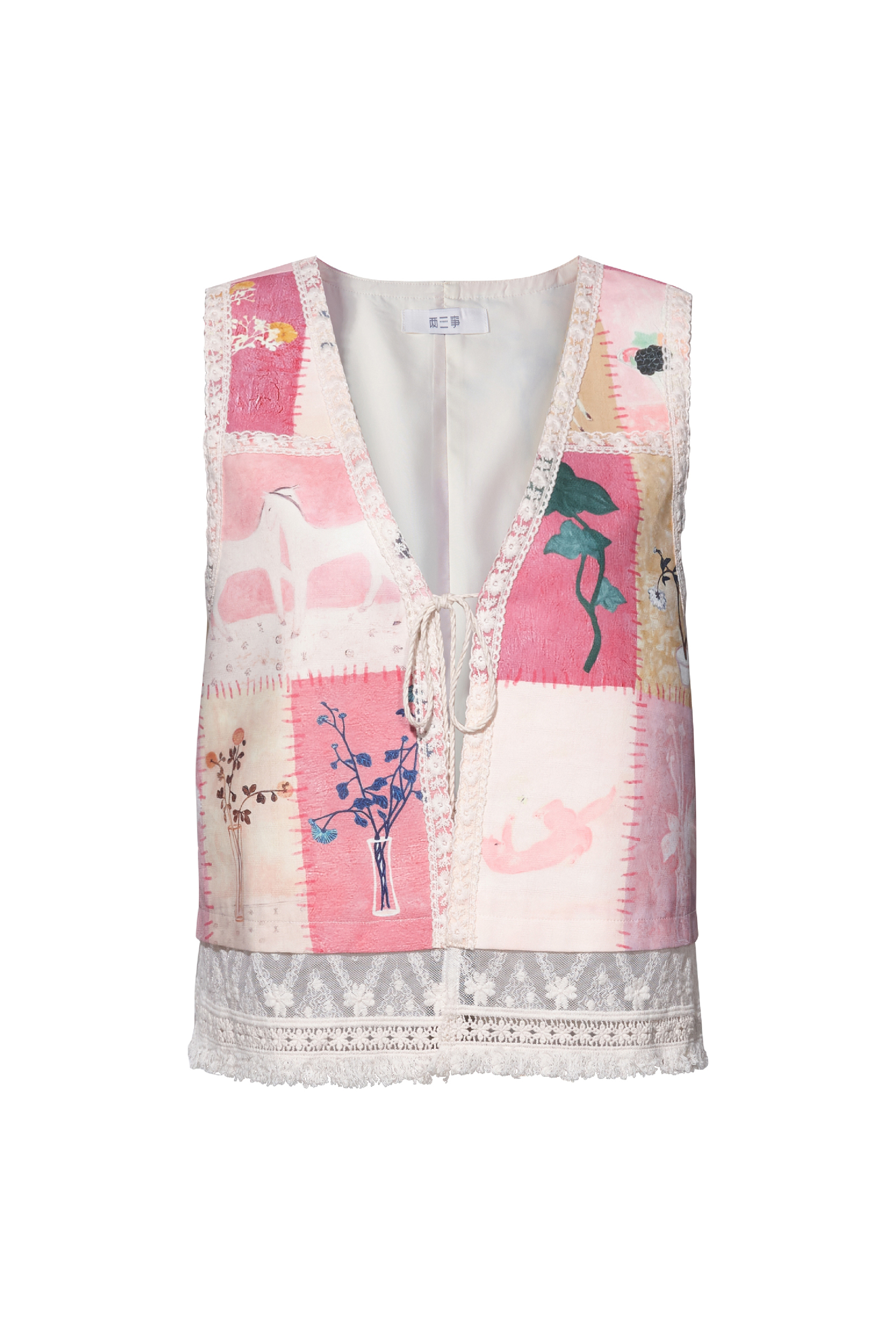 Pink Patchwork Vest