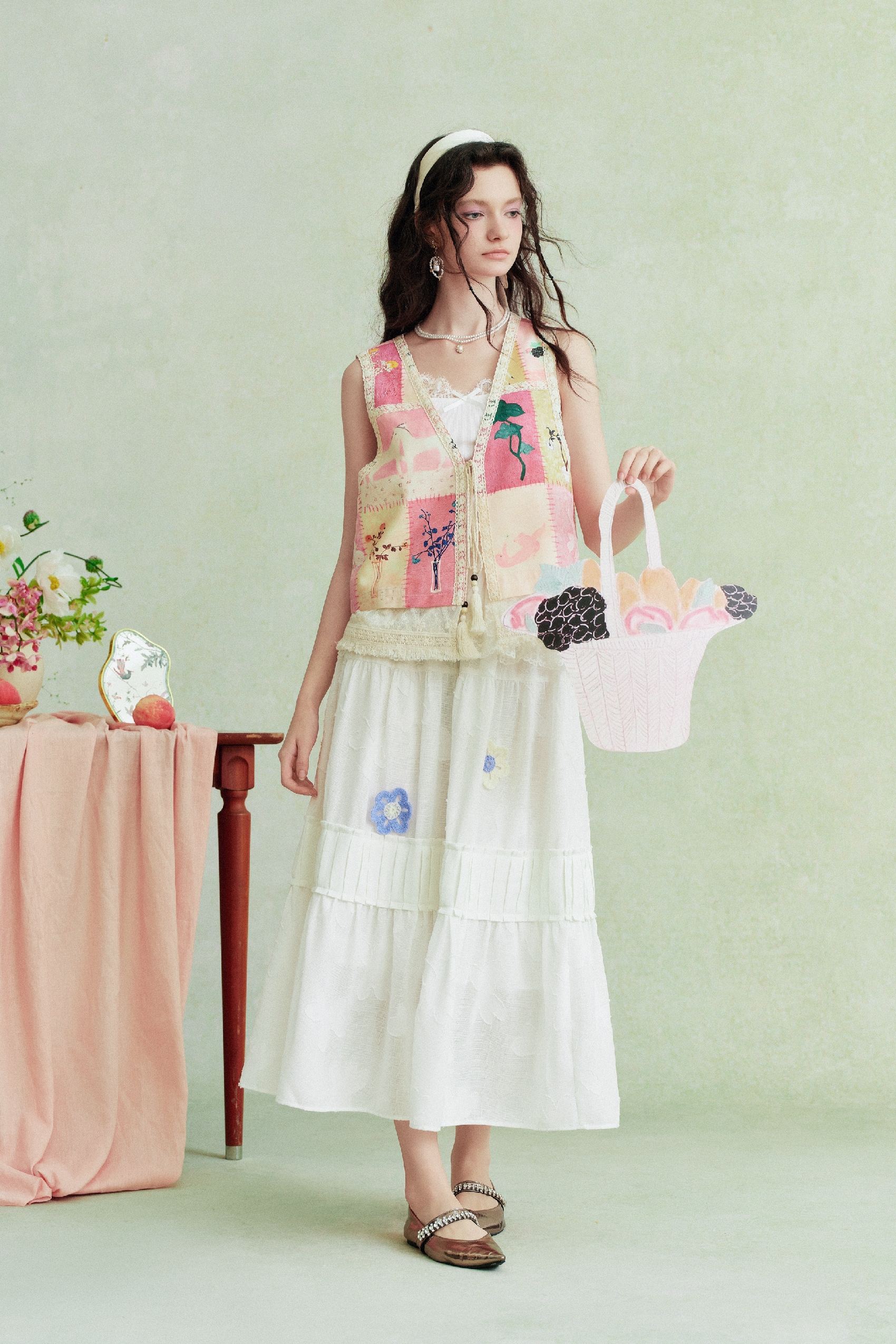 Pink Patchwork Vest