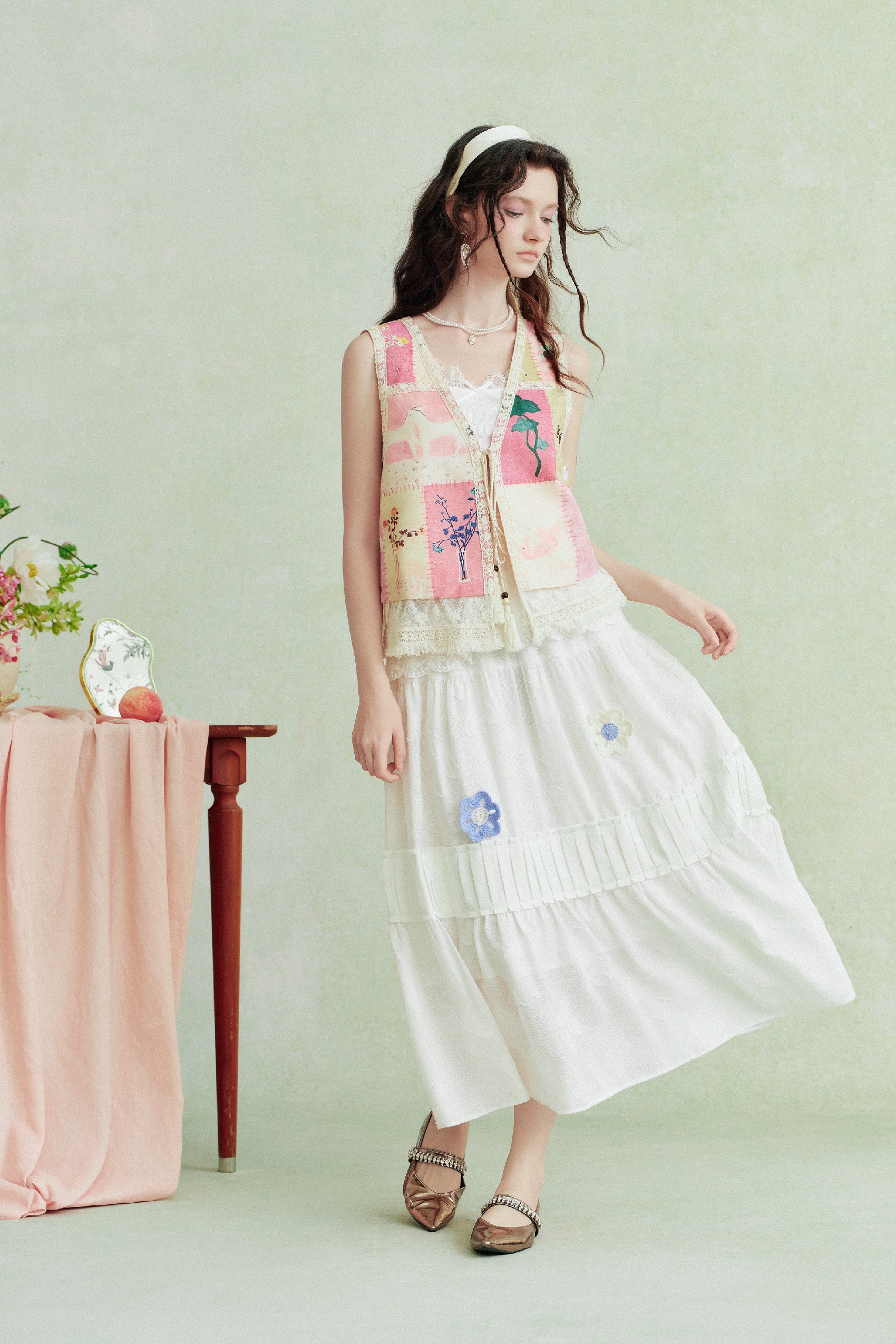 Pink Patchwork Vest