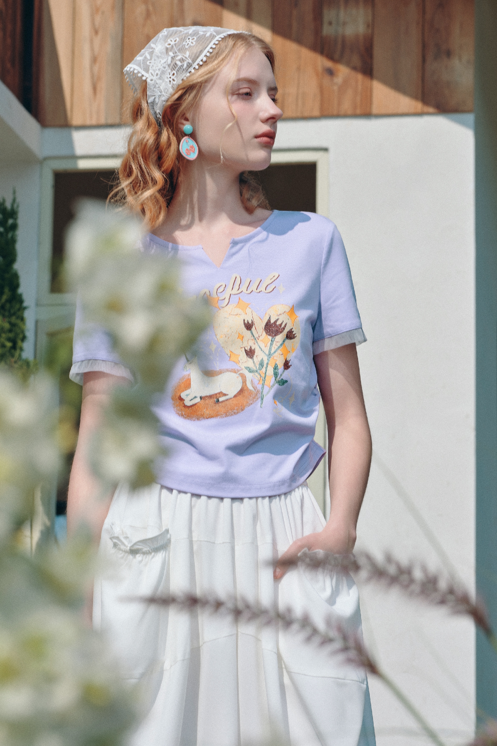 Purple Printed T-Shirt