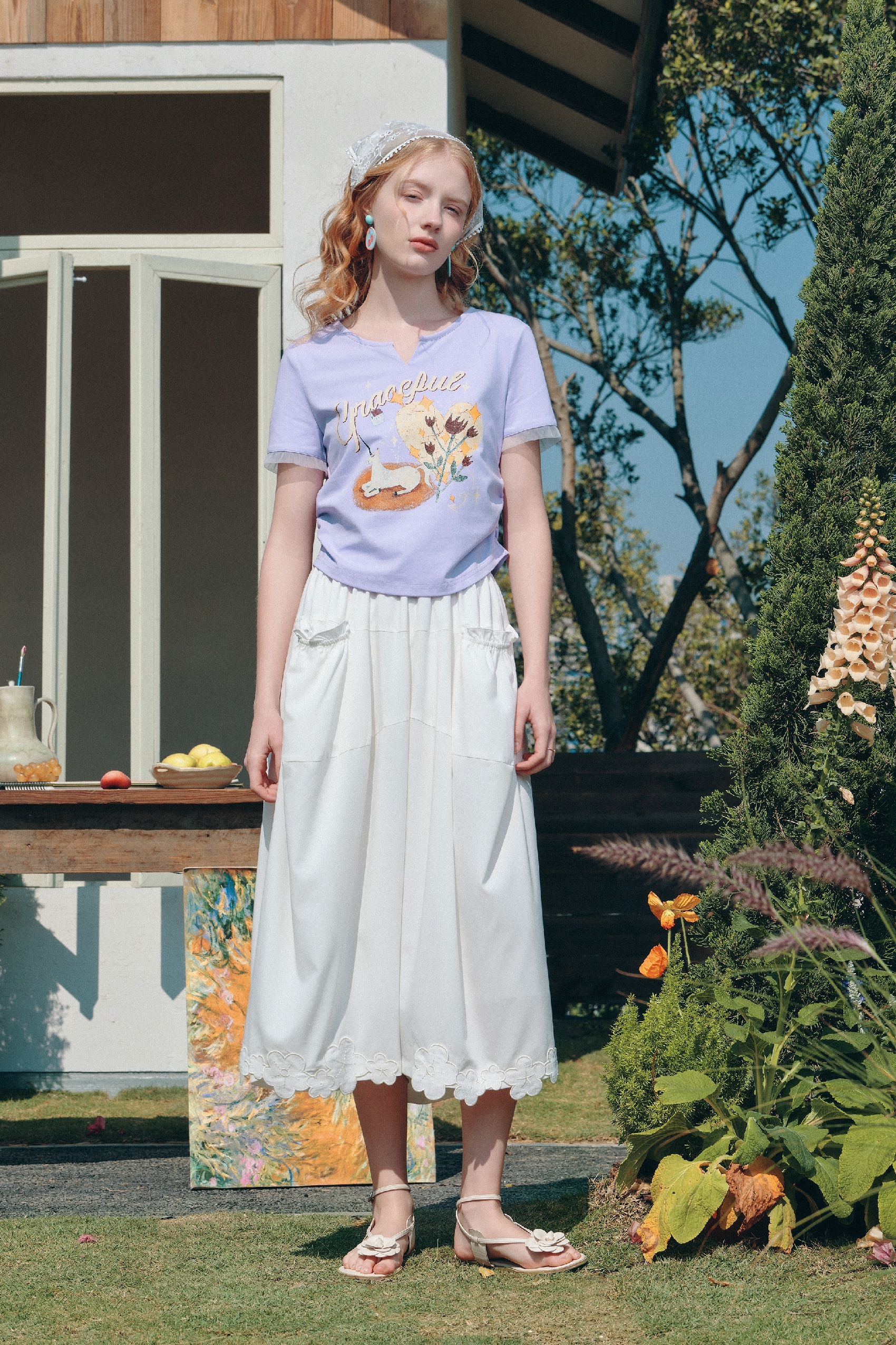 Purple Printed T-Shirt