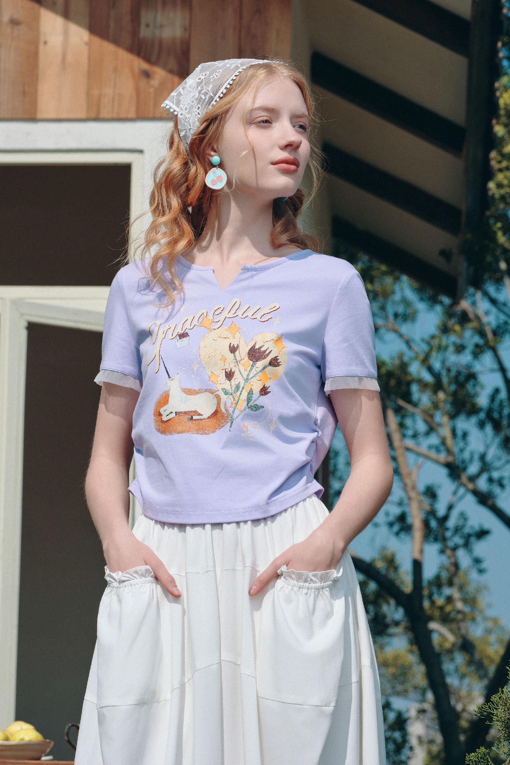 Purple Printed T-Shirt