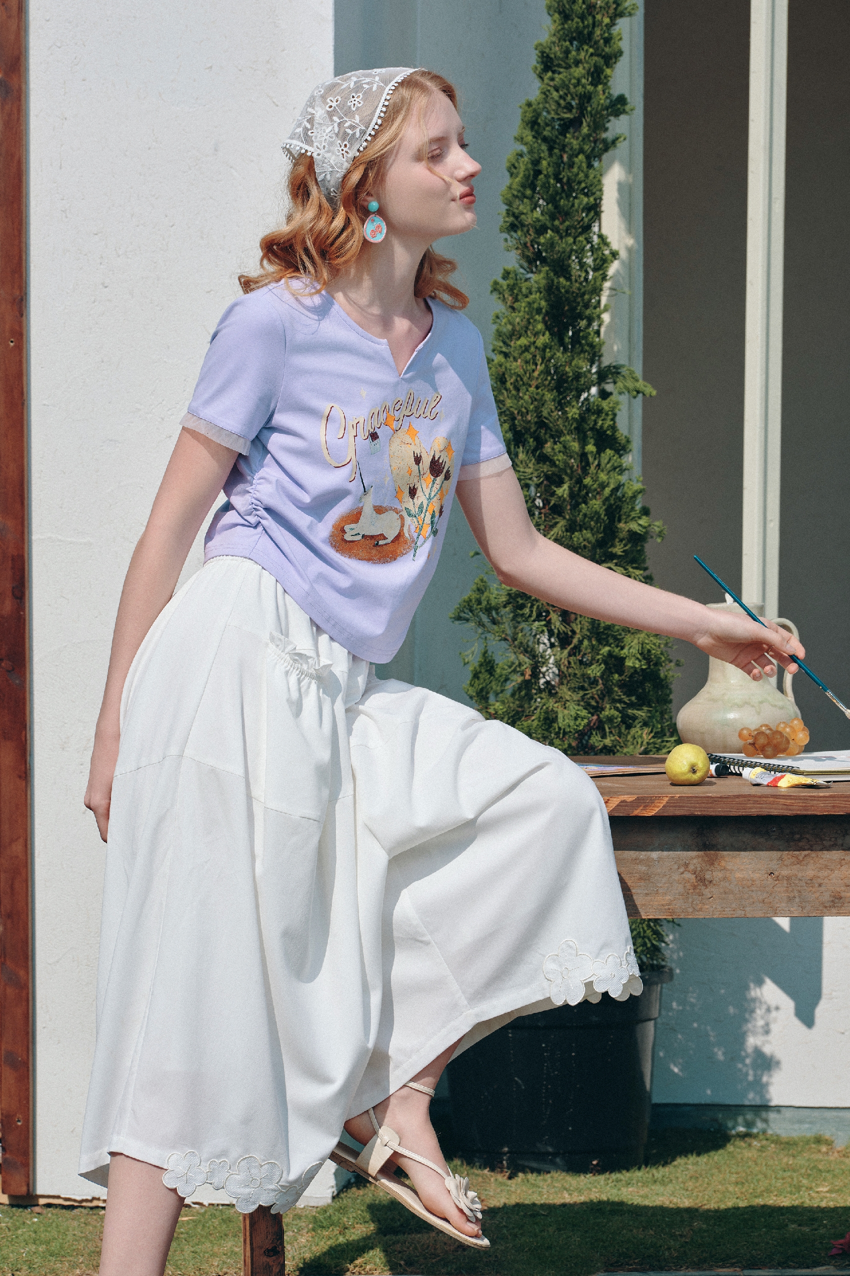 Purple Printed T-Shirt