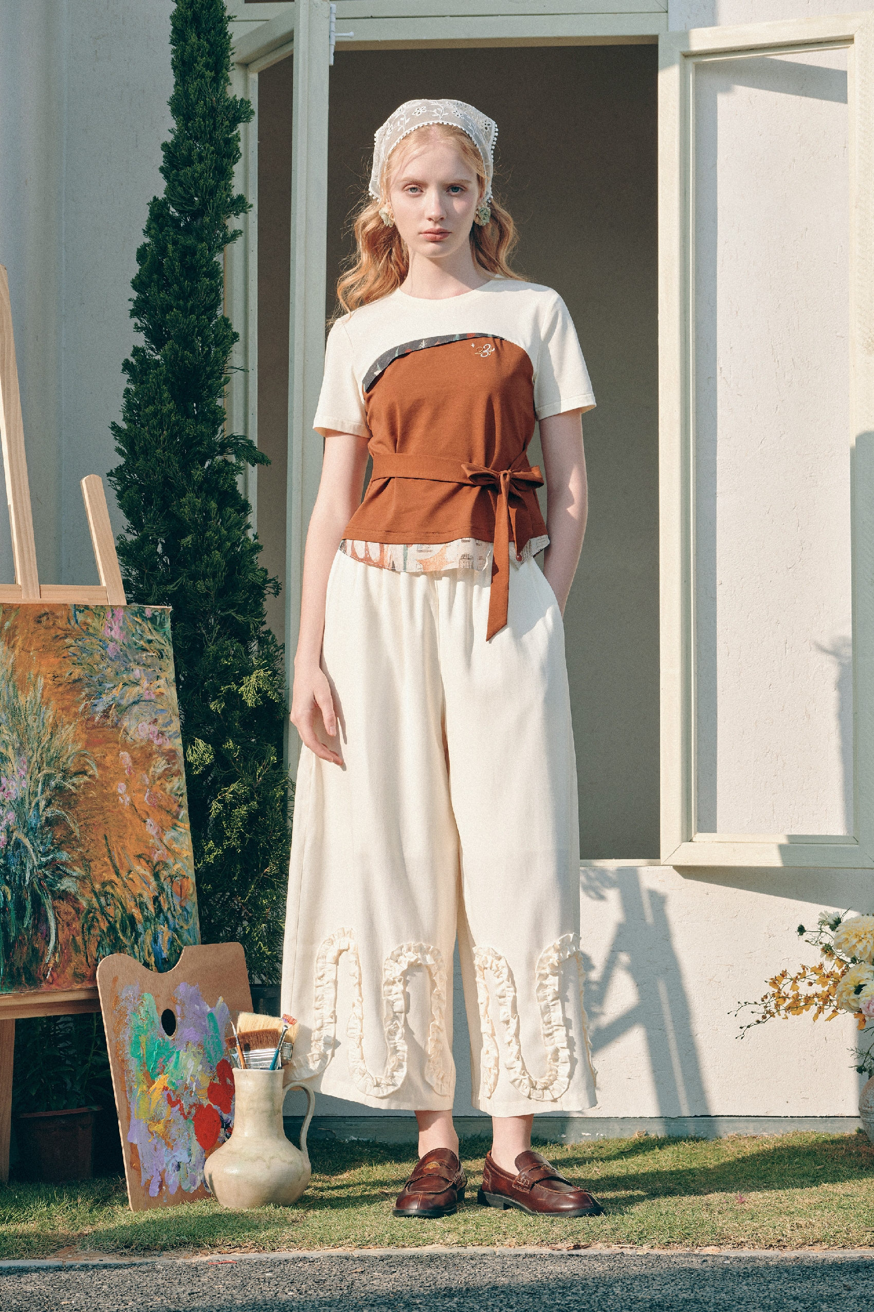 Colorblock Embroidered T-Shirt