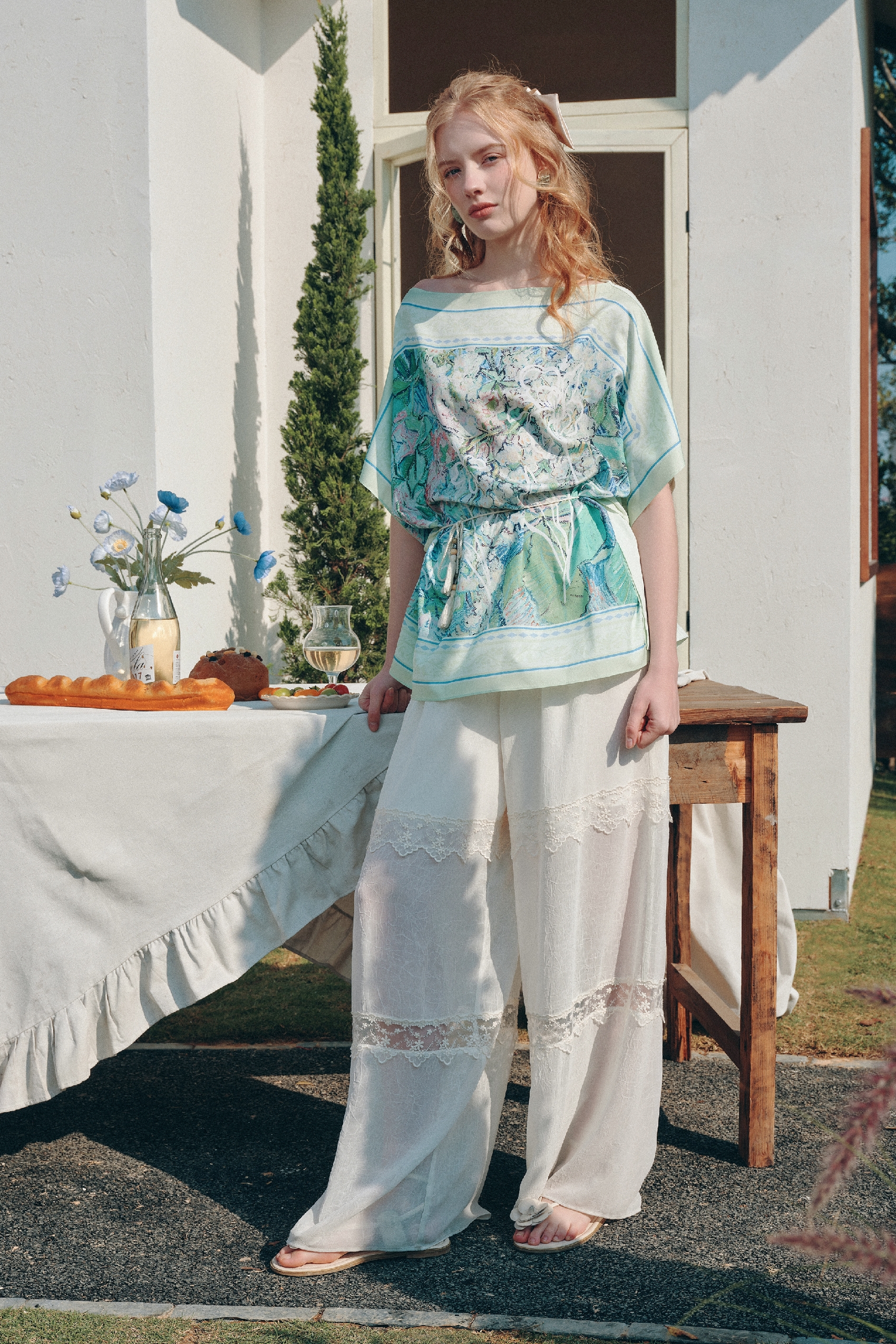 Off-Shoulder Printed T-Shirt