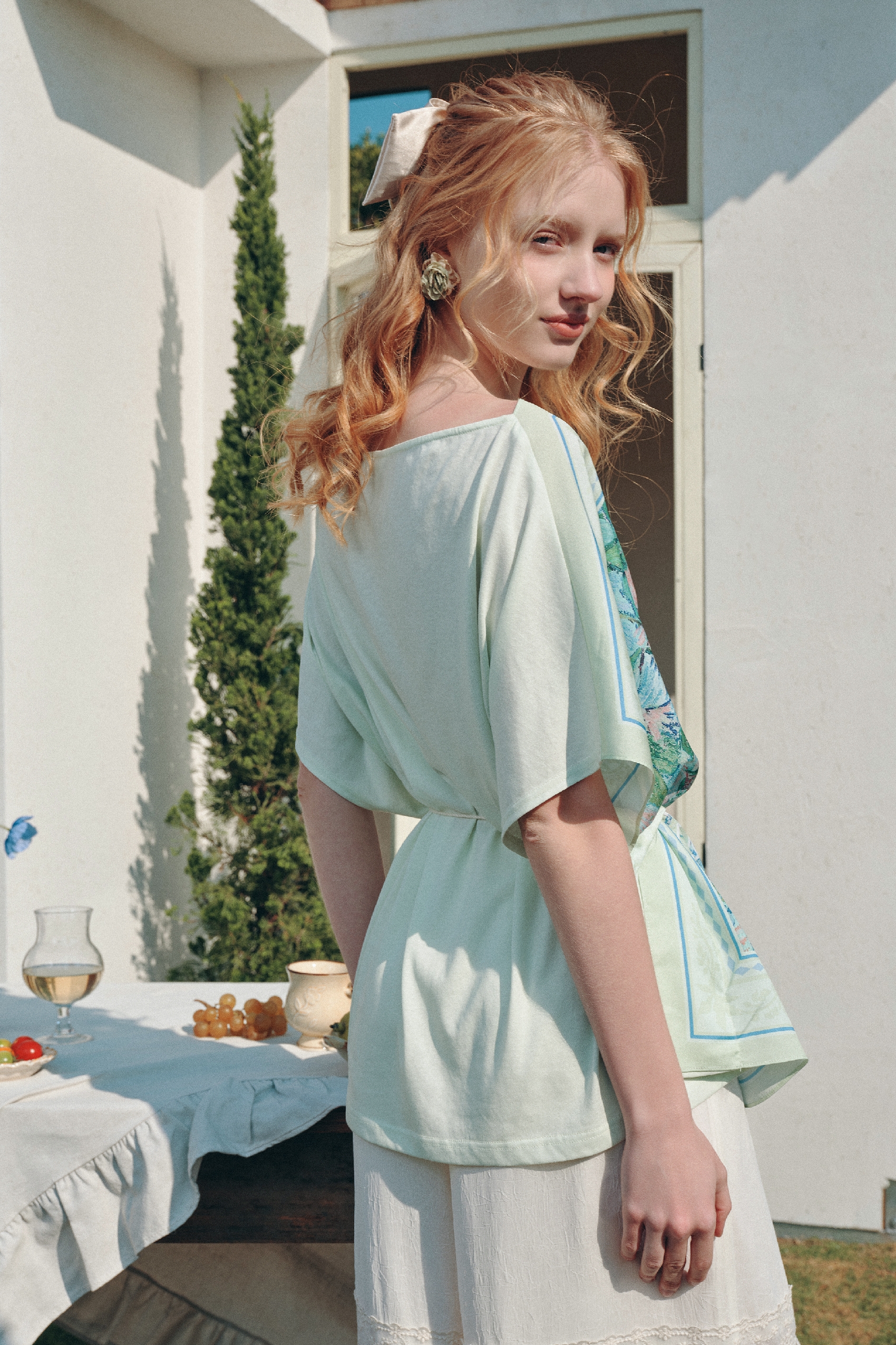 Off-Shoulder Printed T-Shirt