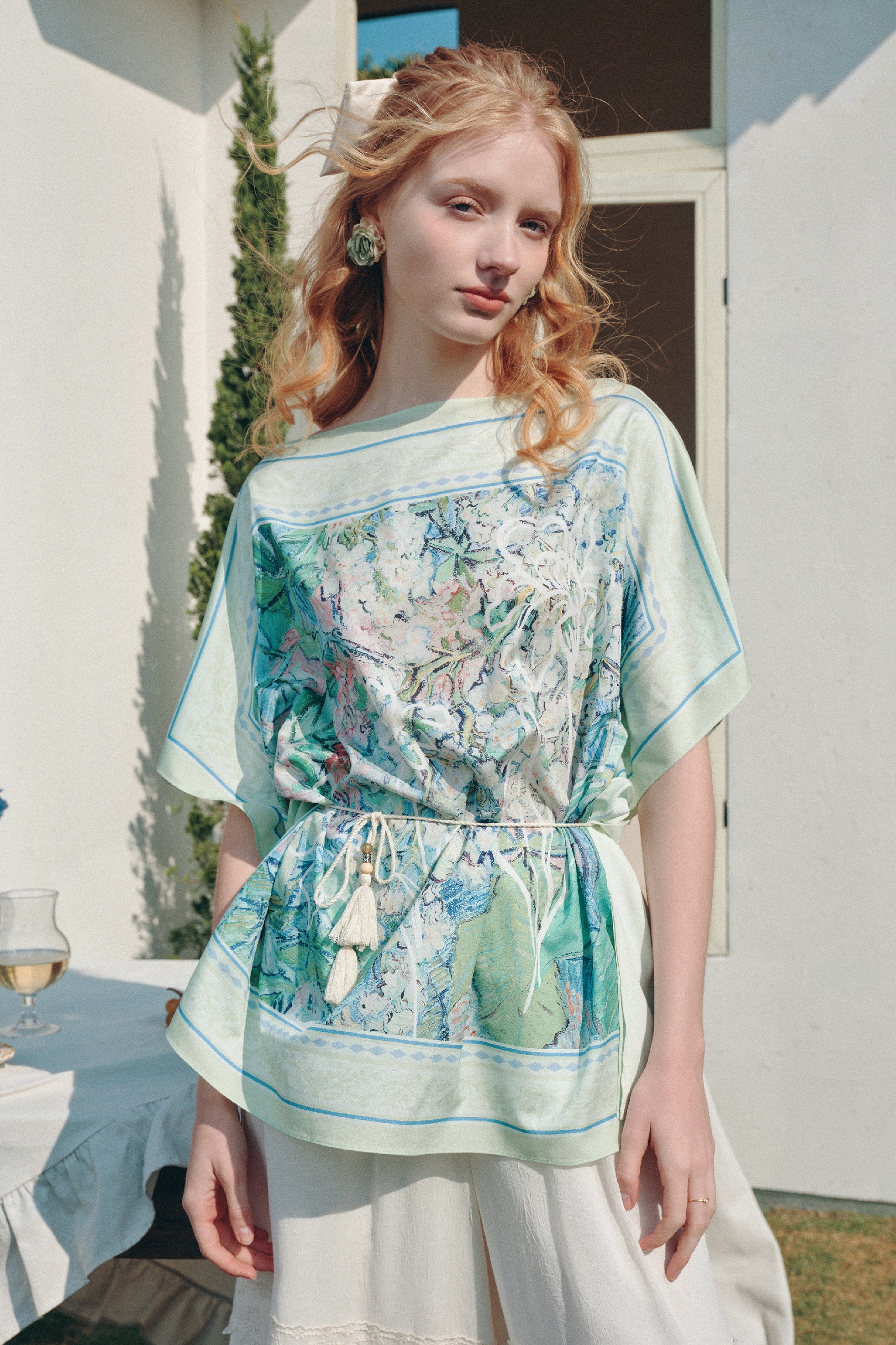 Off-Shoulder Printed T-Shirt