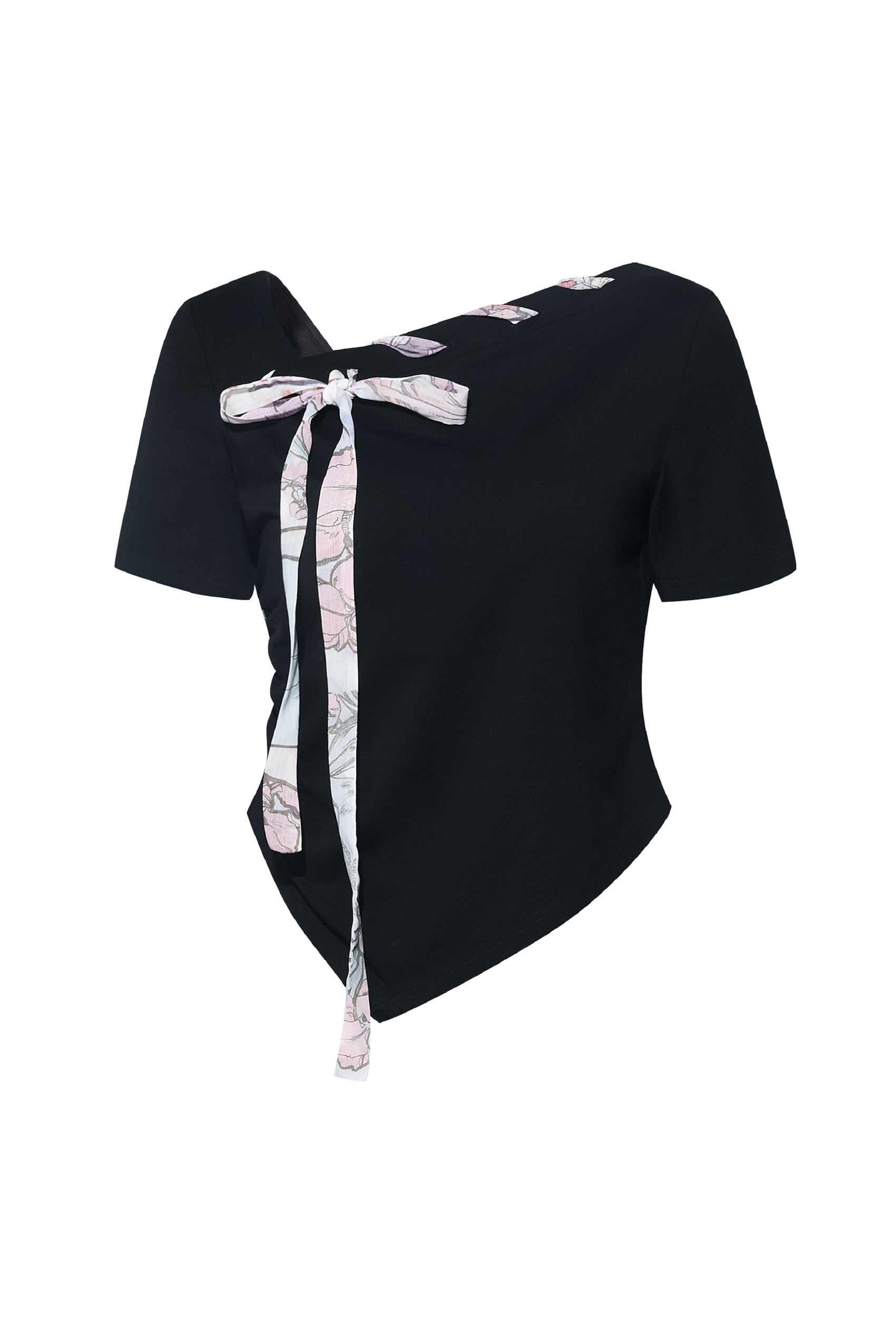 Asymmetrical Printed T-Shirt