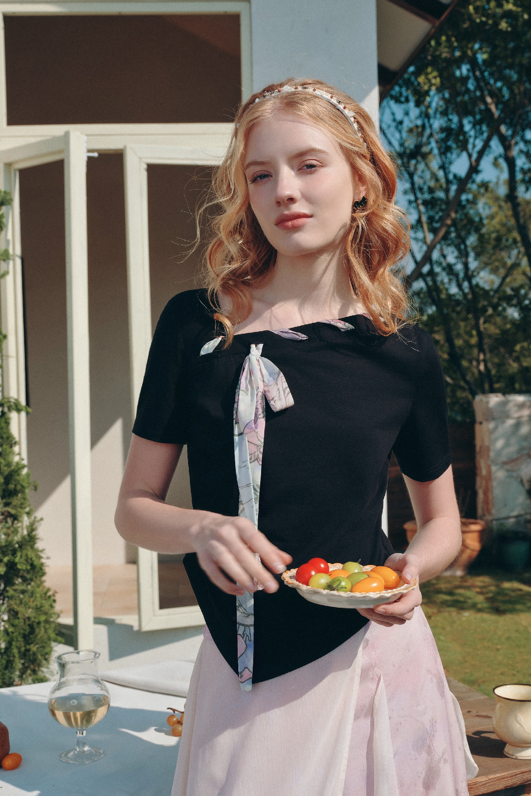 Asymmetrical Printed T-Shirt