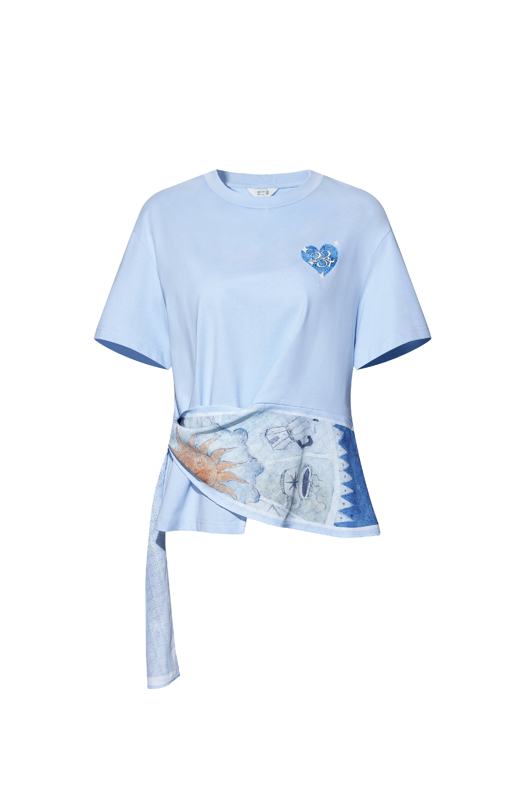 Patchwork Asymmetrical T-Shirt