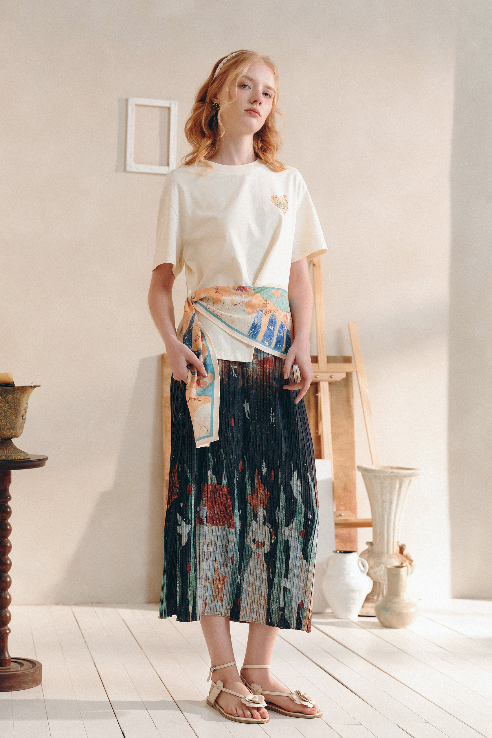 Patchwork Asymmetrical T-Shirt