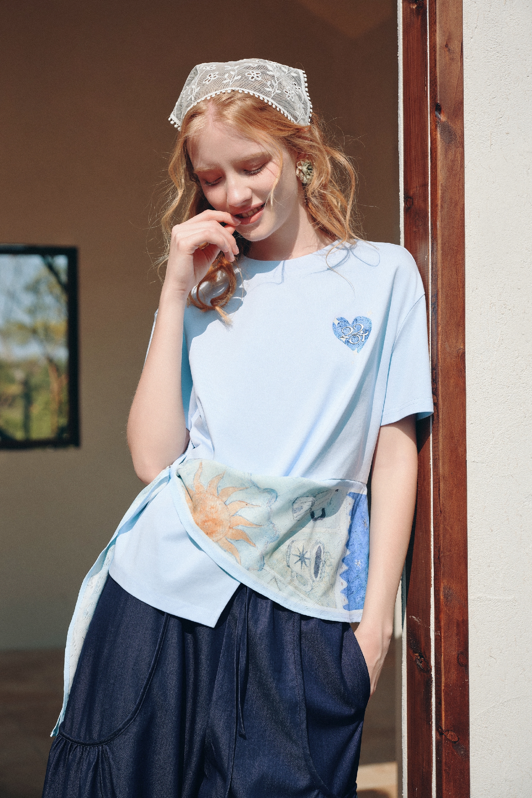 Patchwork Asymmetrical T-Shirt