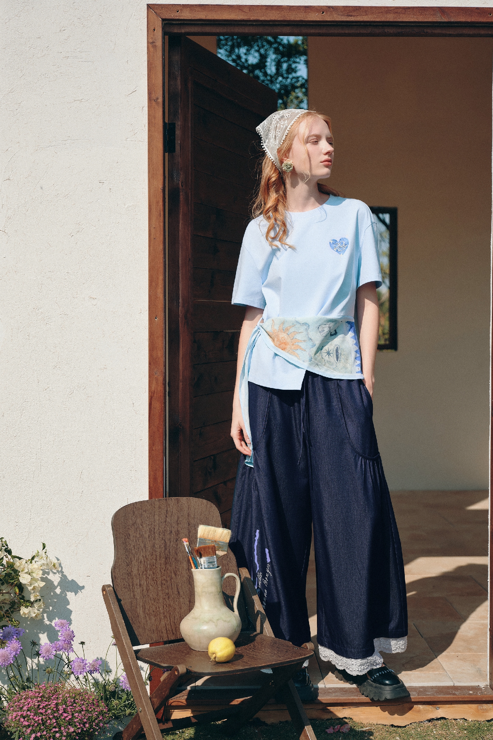 Patchwork Asymmetrical T-Shirt