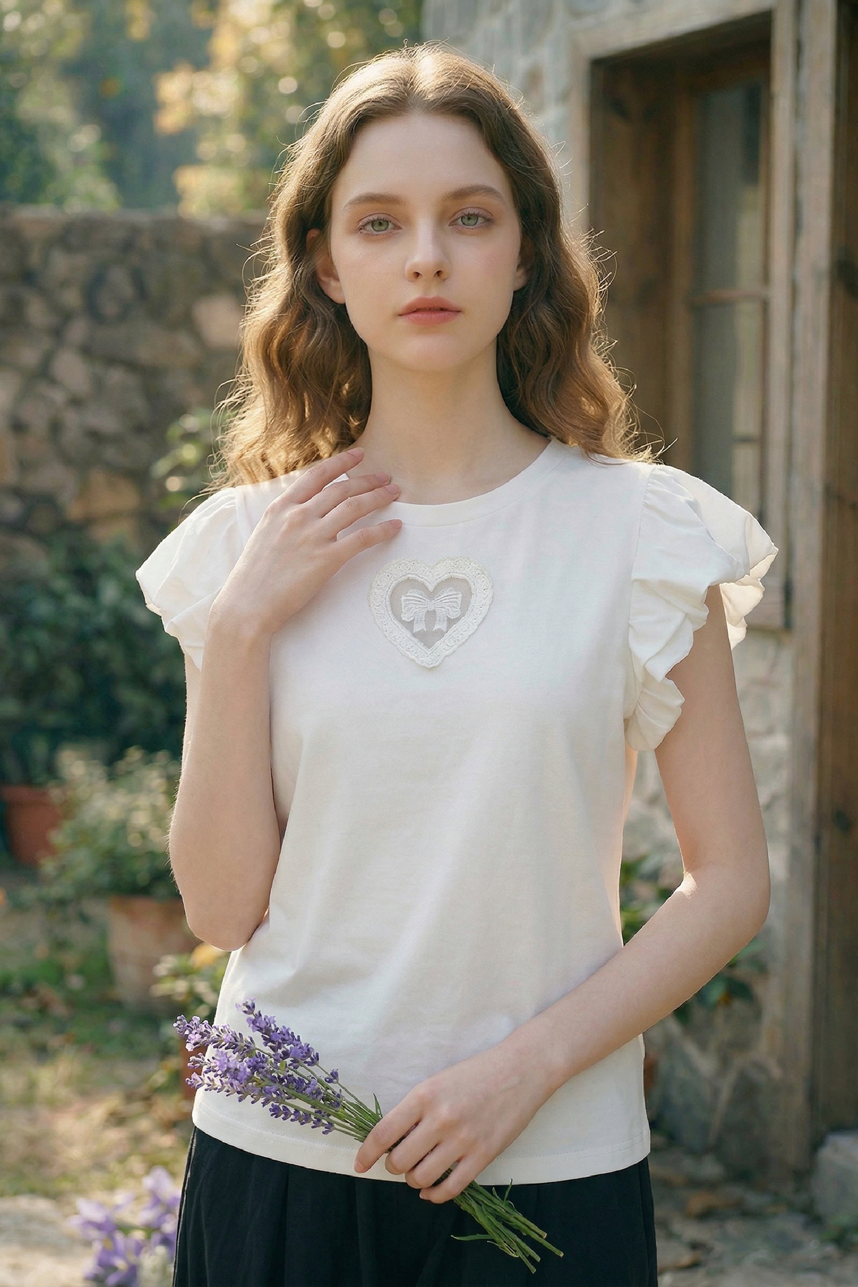 White Embroidered T-Shirt