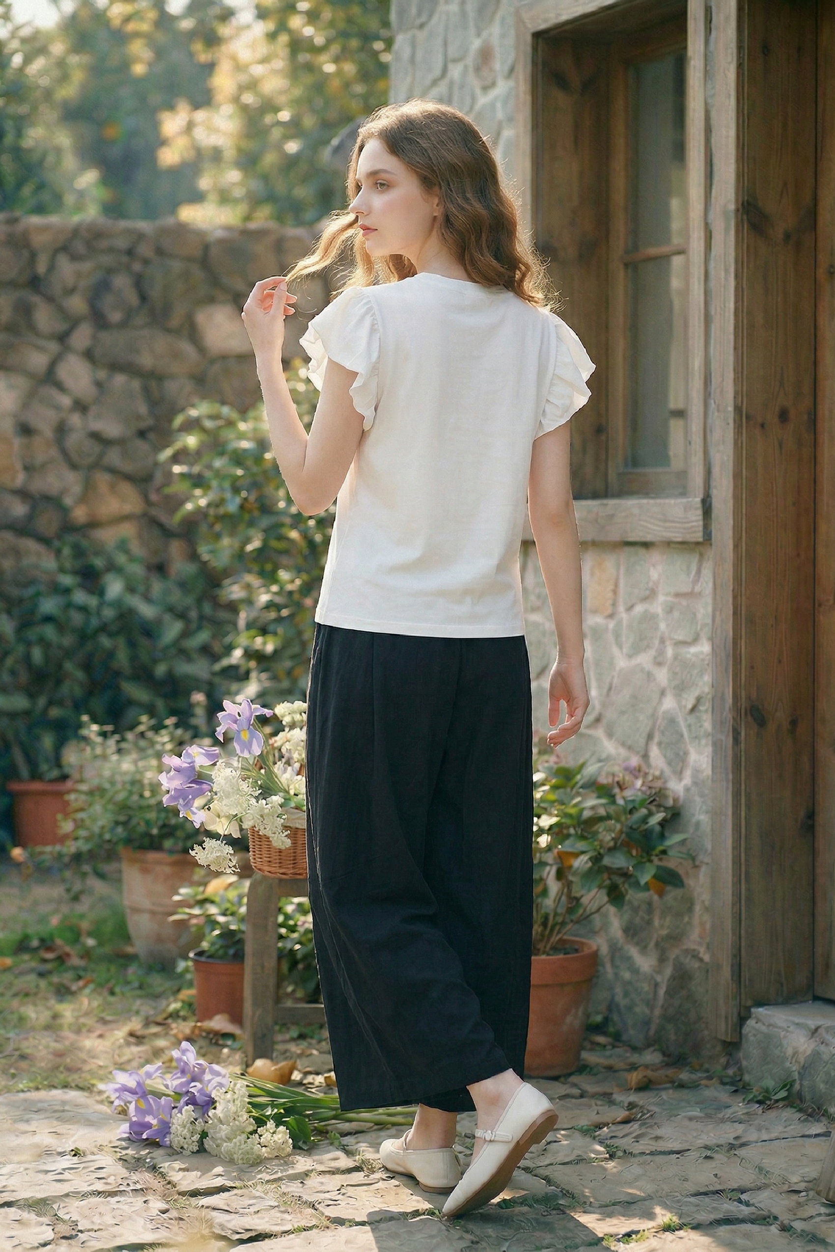 White Embroidered T-Shirt