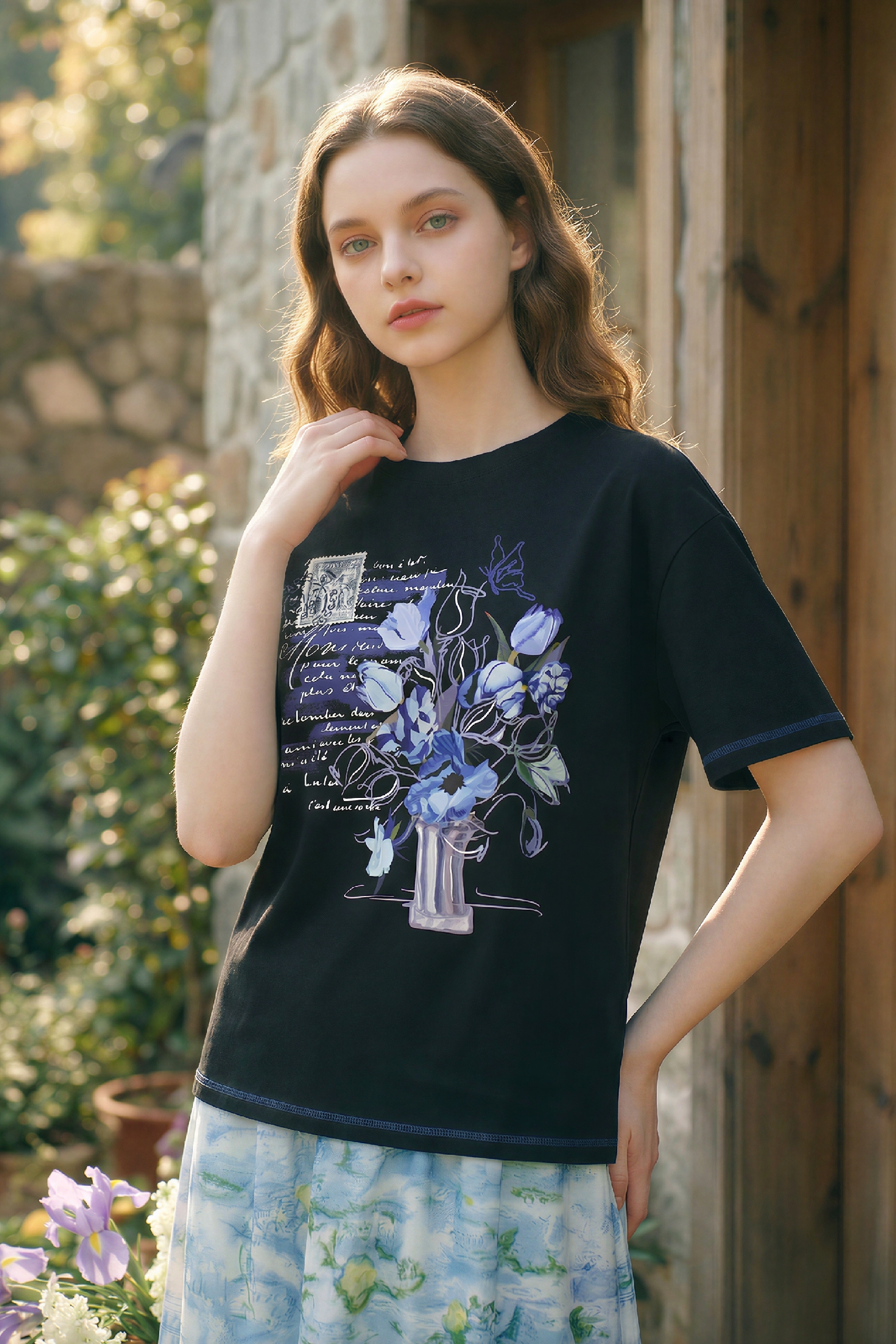 Black Printed T-Shirt