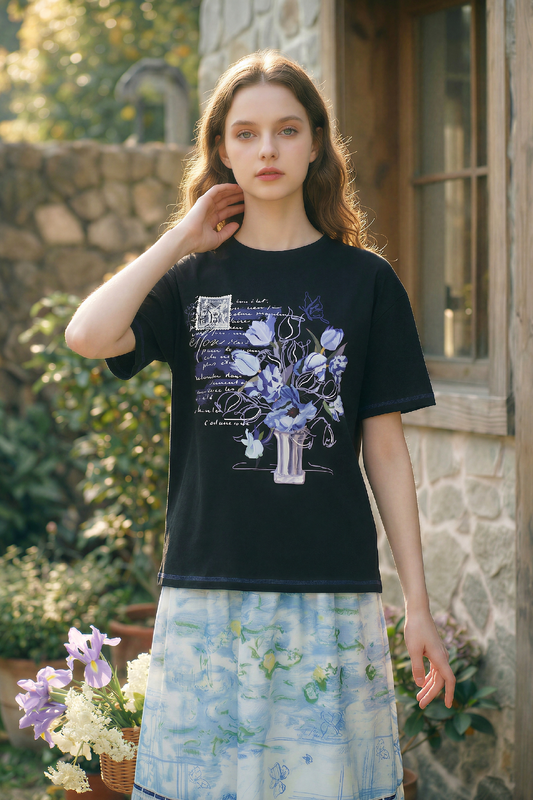 Black Printed T-Shirt