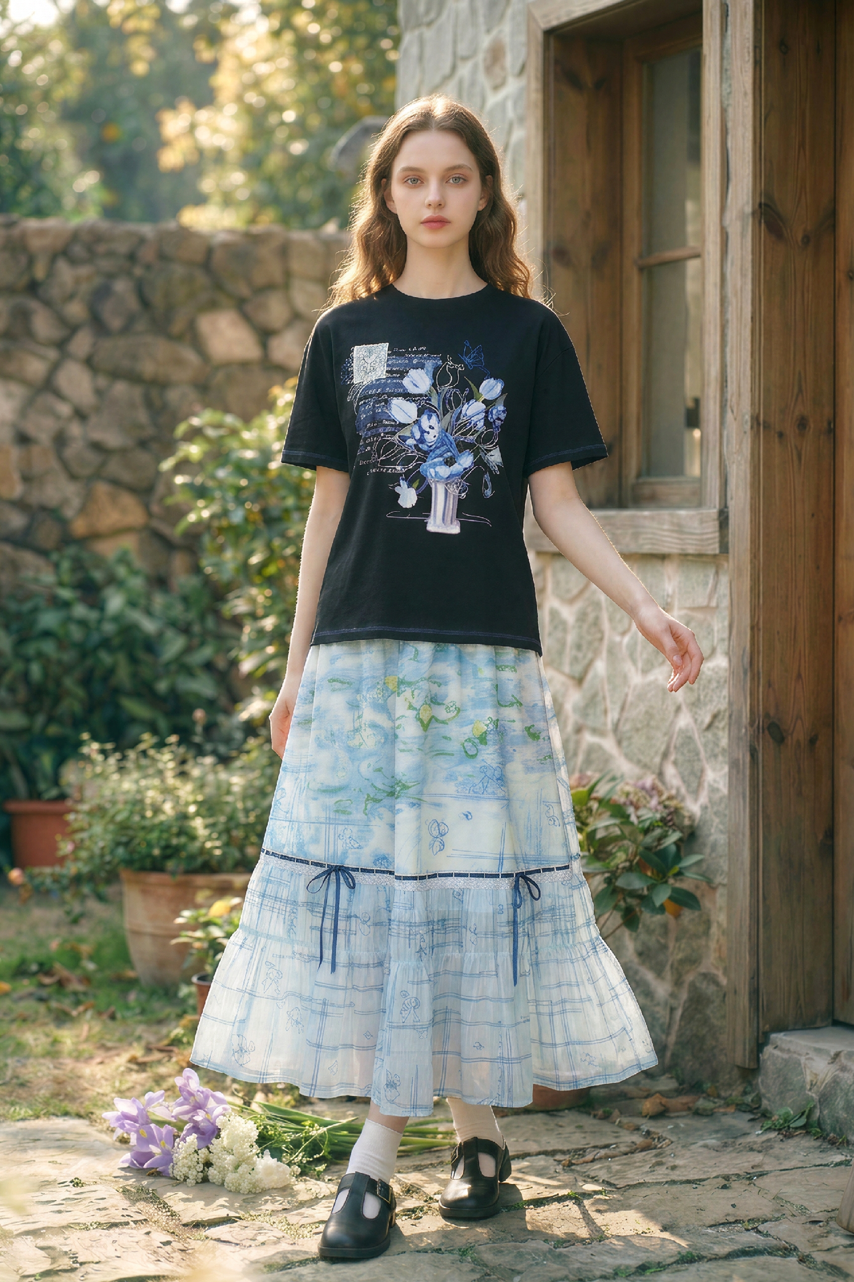 Black Printed T-Shirt