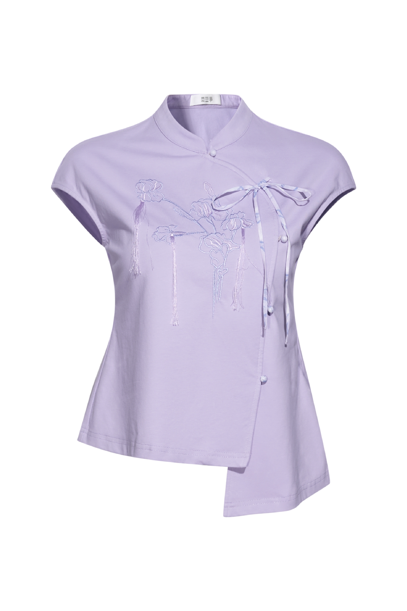 Ruffled Embroidered T-Shirt