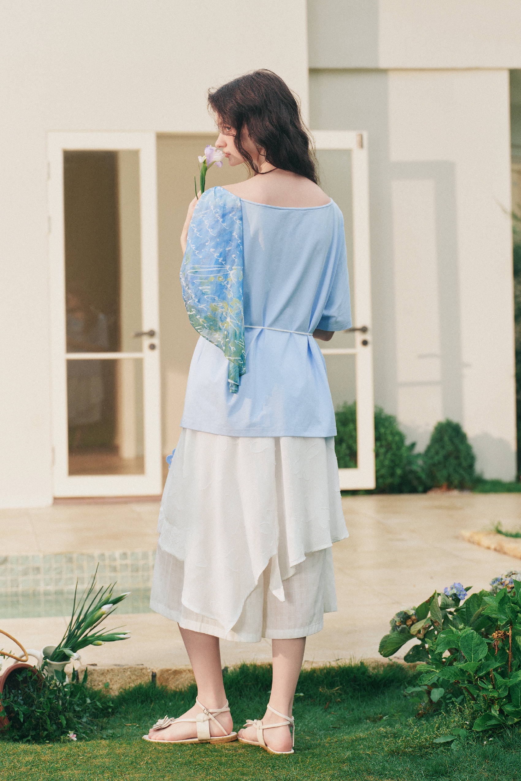 Off-Shoulder Printed T-Shirt