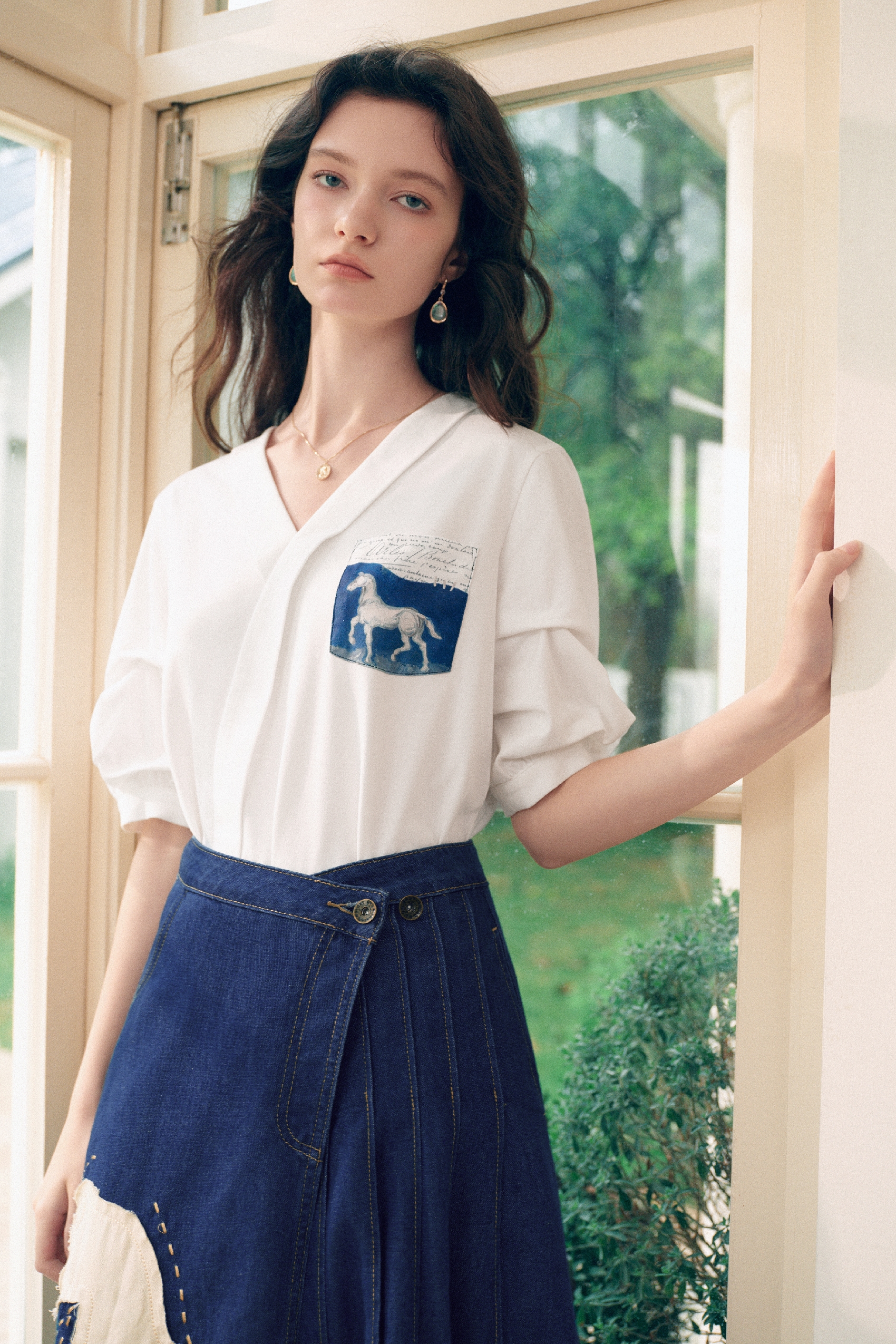 V-Neck Printed T-Shirt