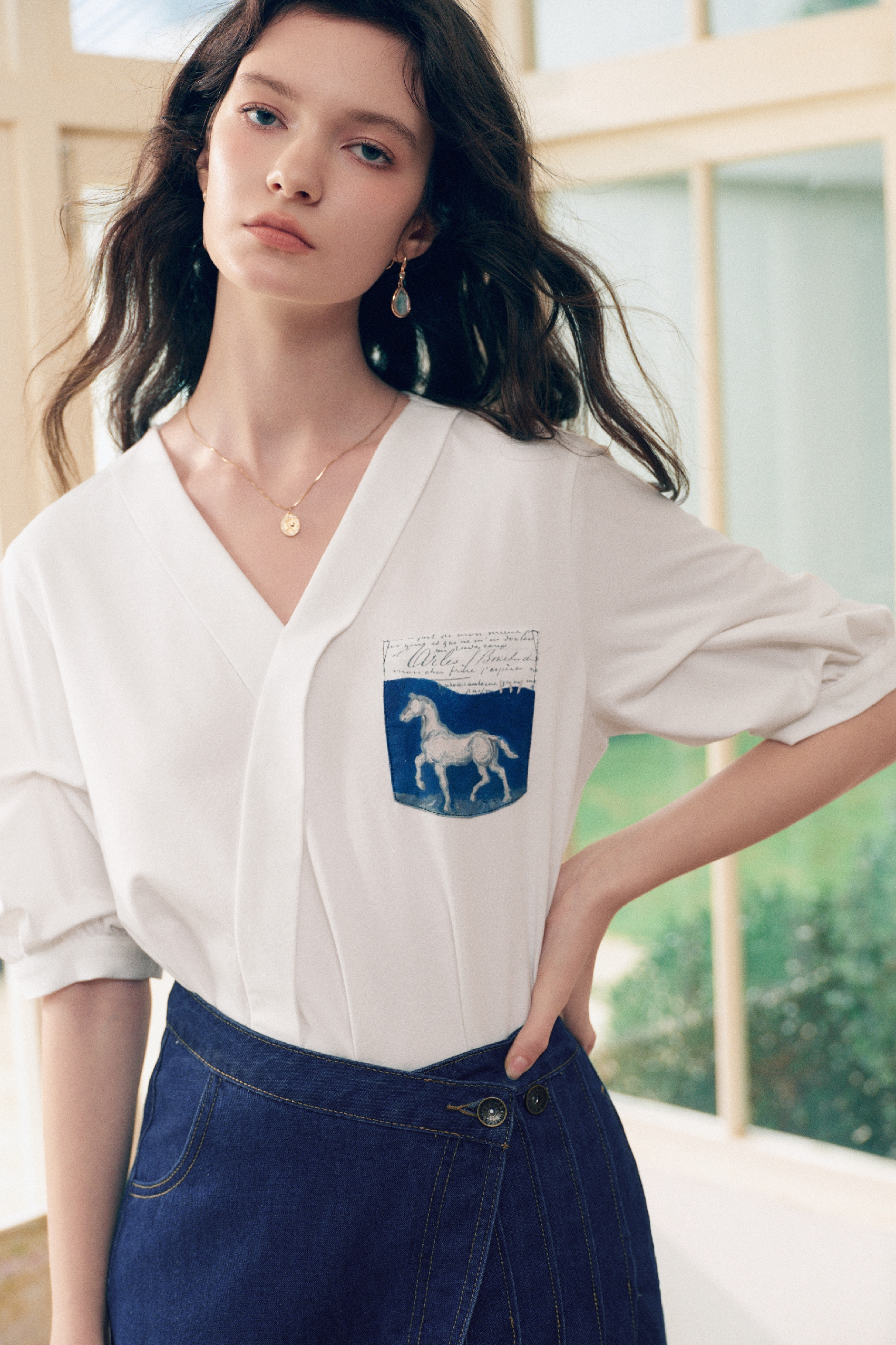 V-Neck Printed T-Shirt