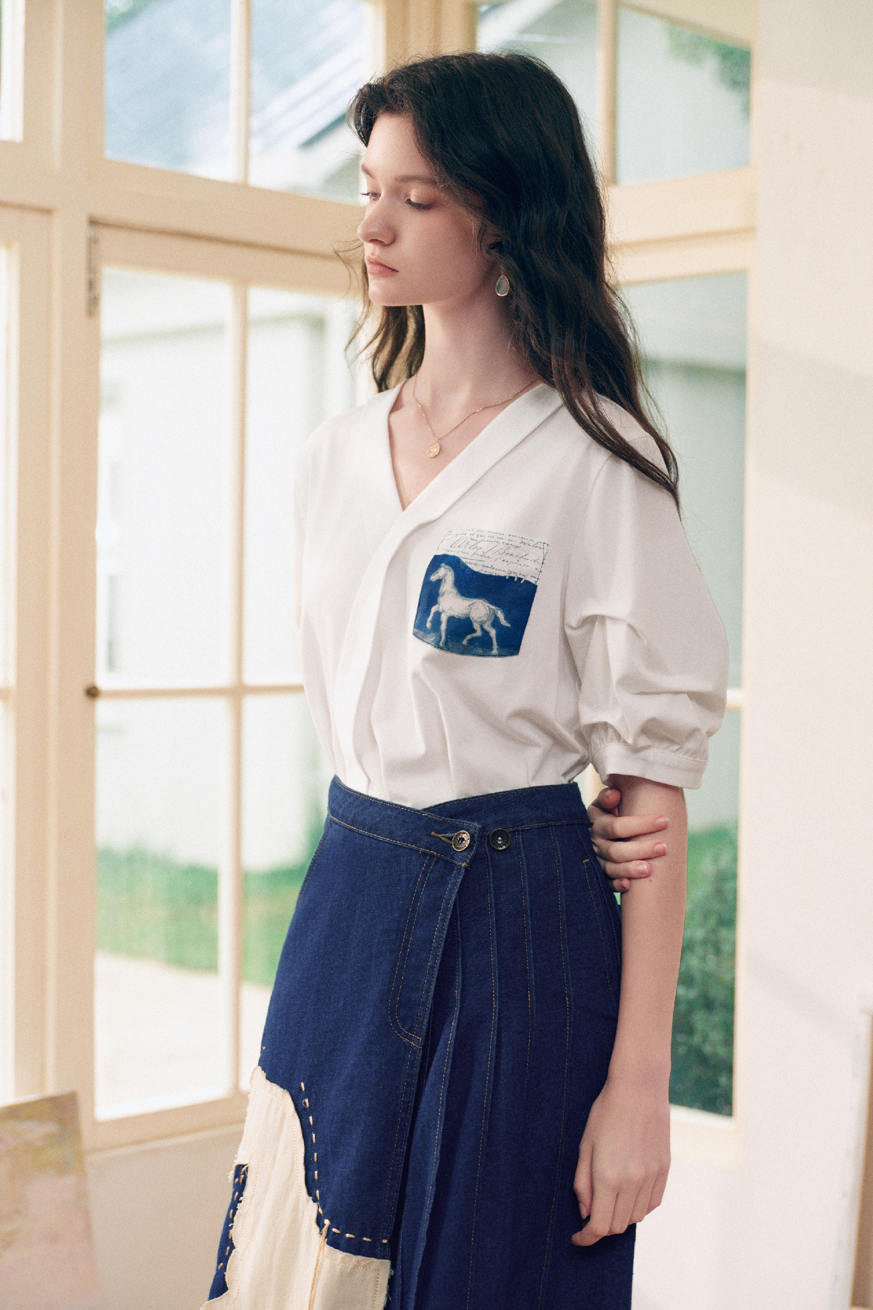 V-Neck Printed T-Shirt