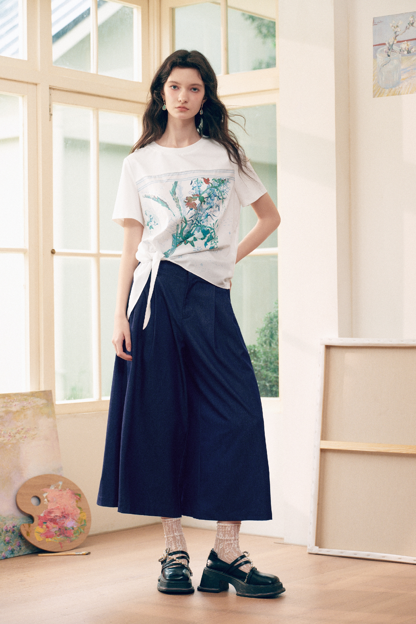 White Printed T-Shirt