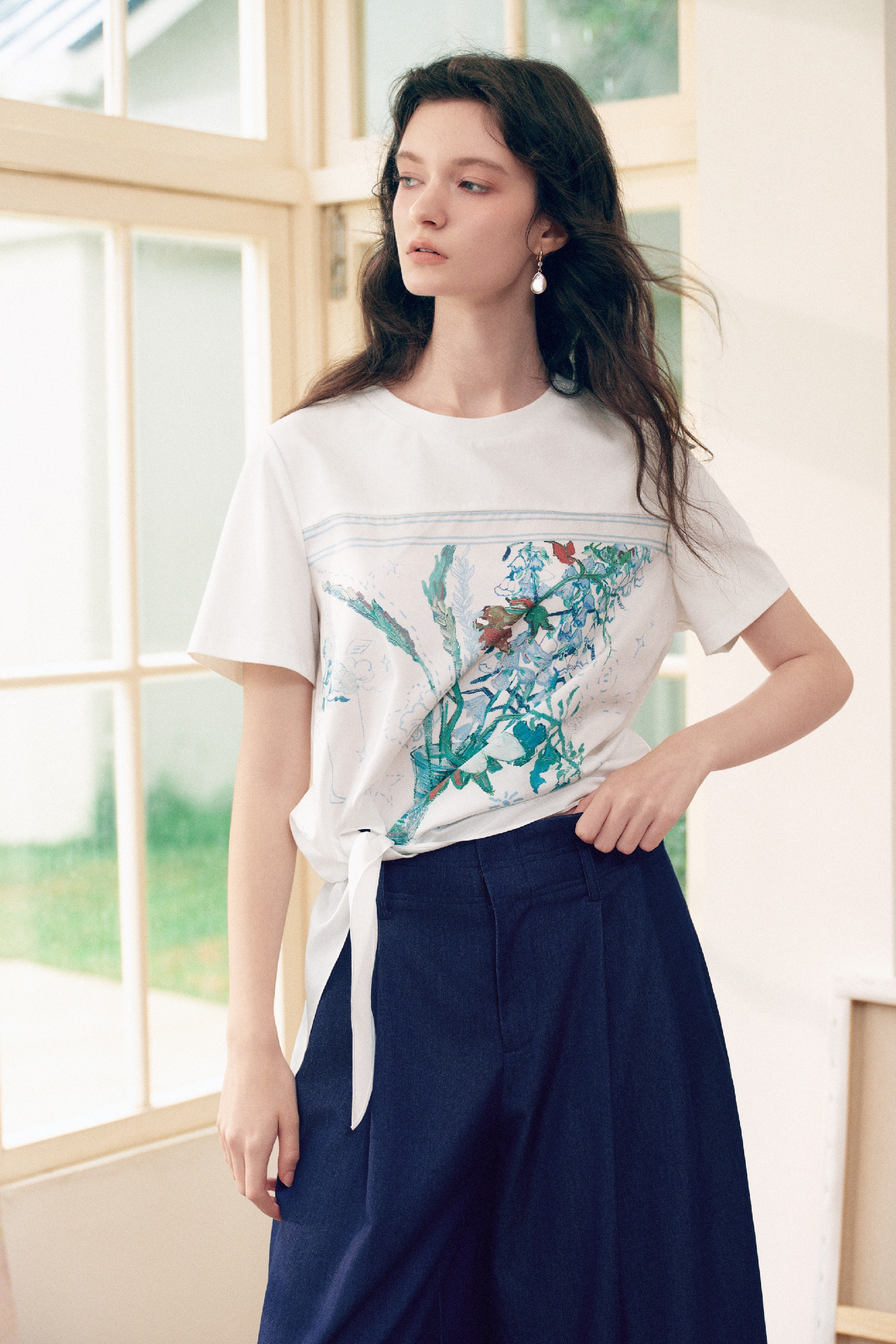 White Printed T-Shirt