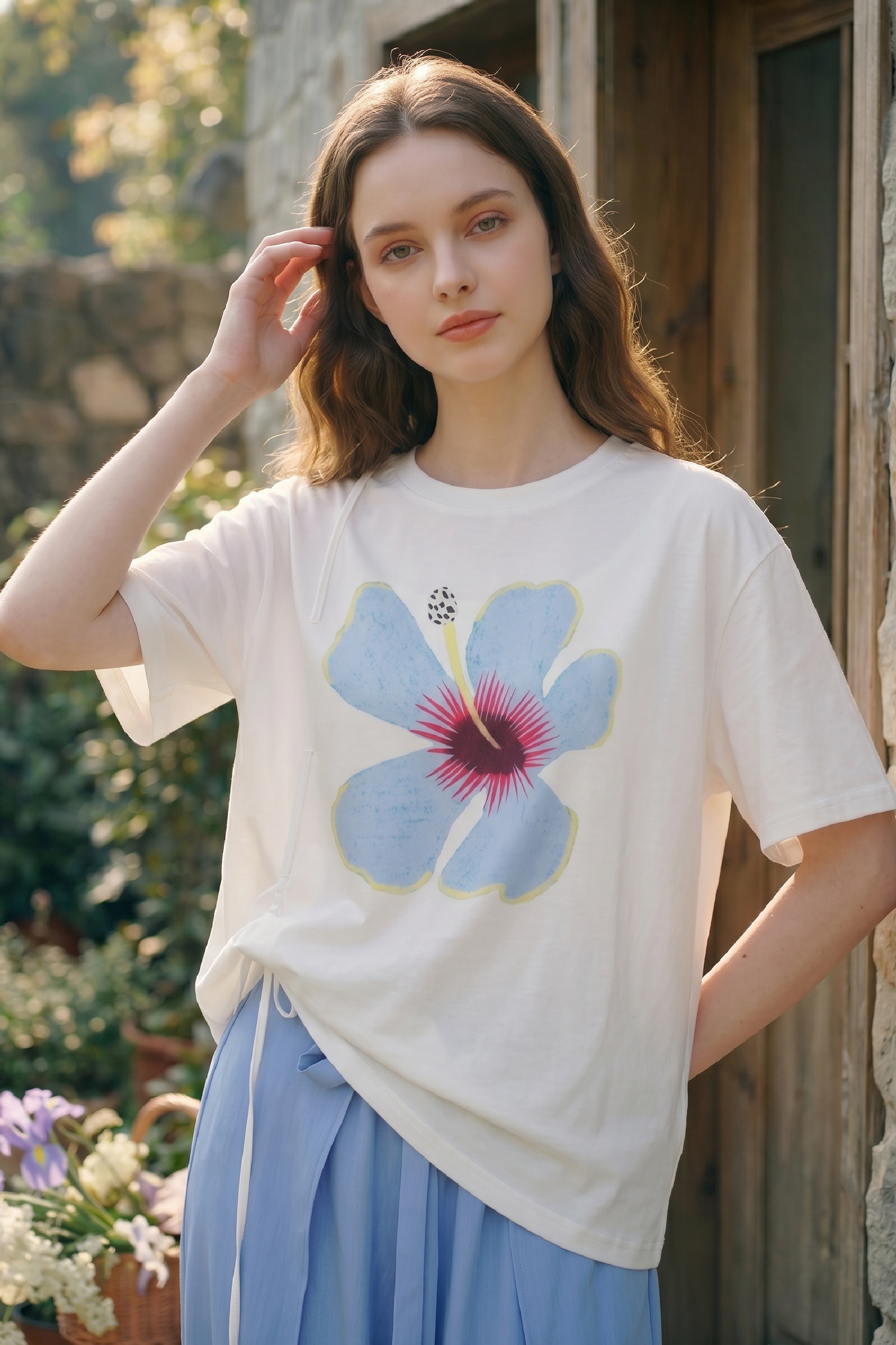 White Printed T-Shirt