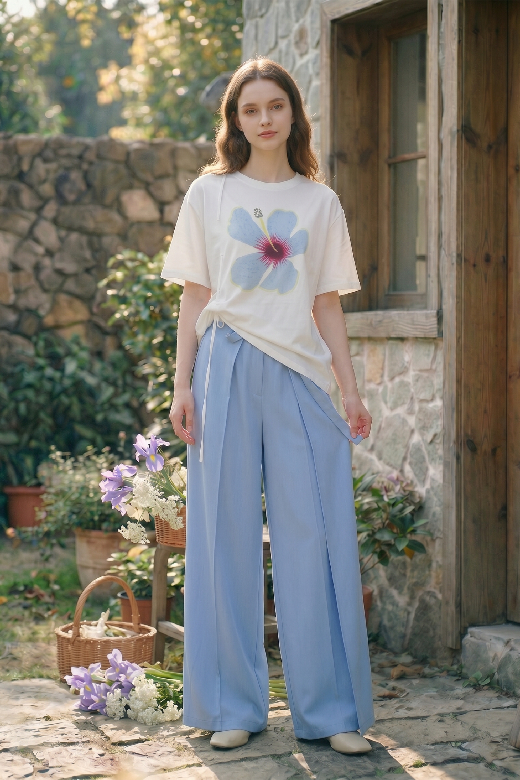 White Printed T-Shirt