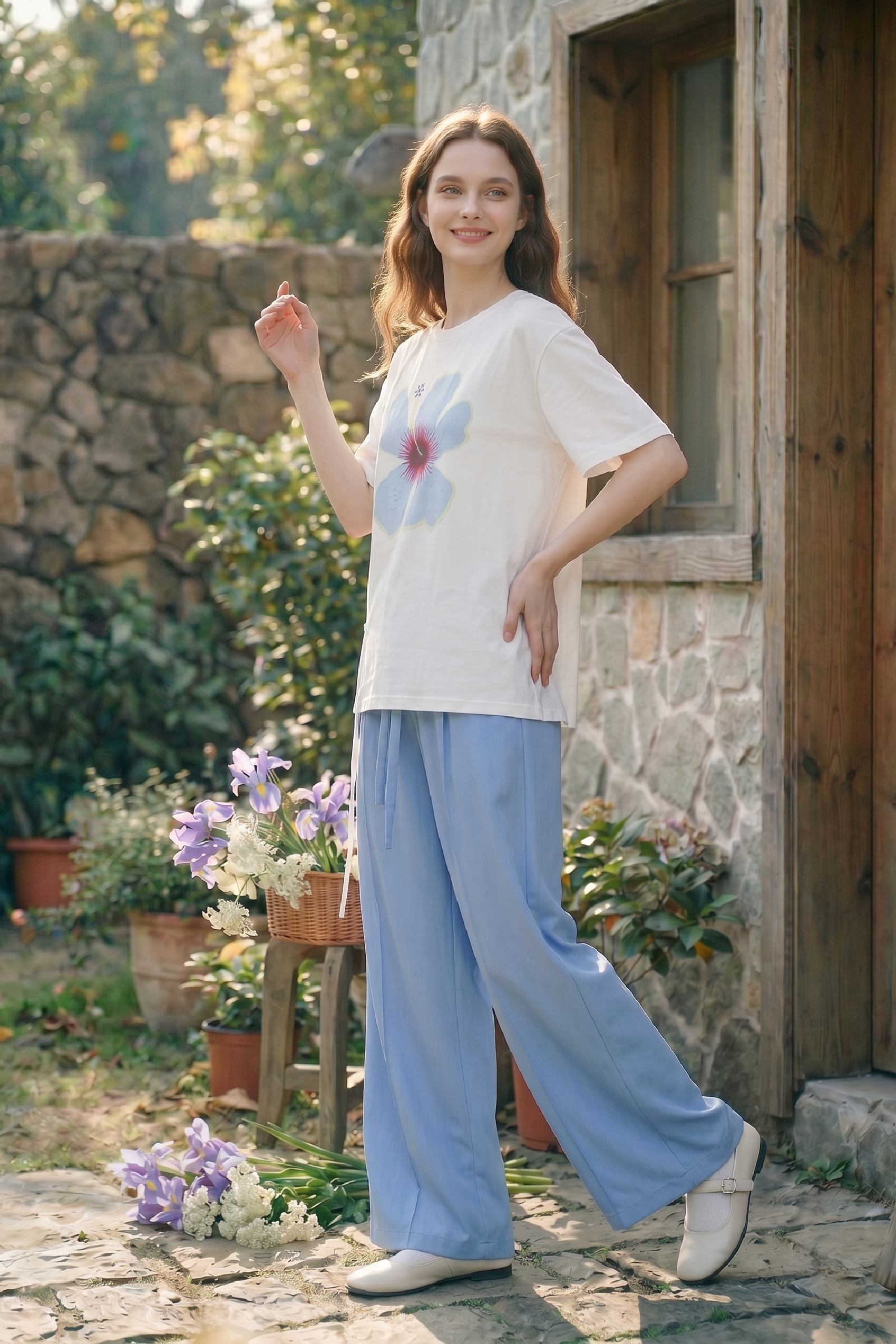White Printed T-Shirt