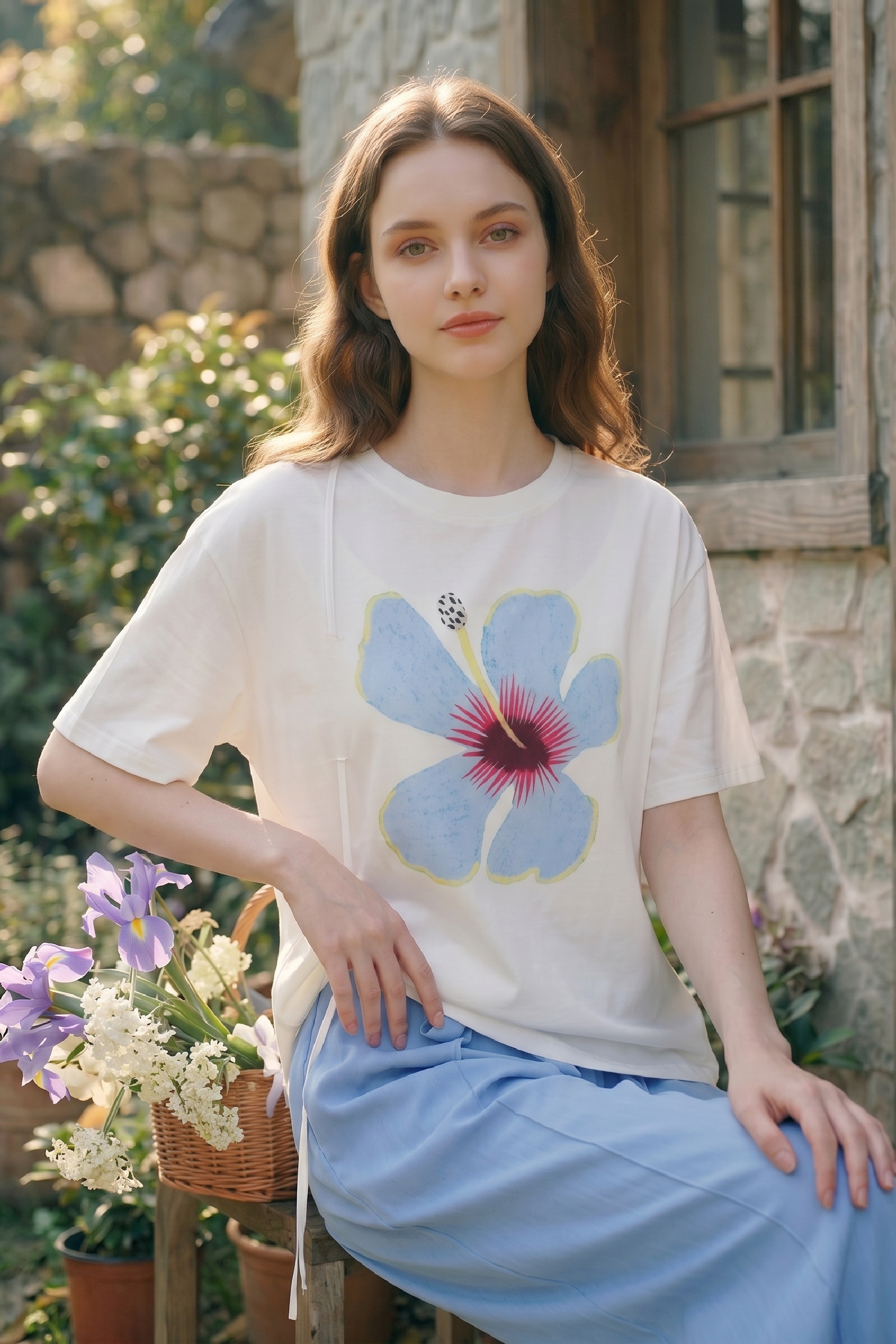 White Printed T-Shirt