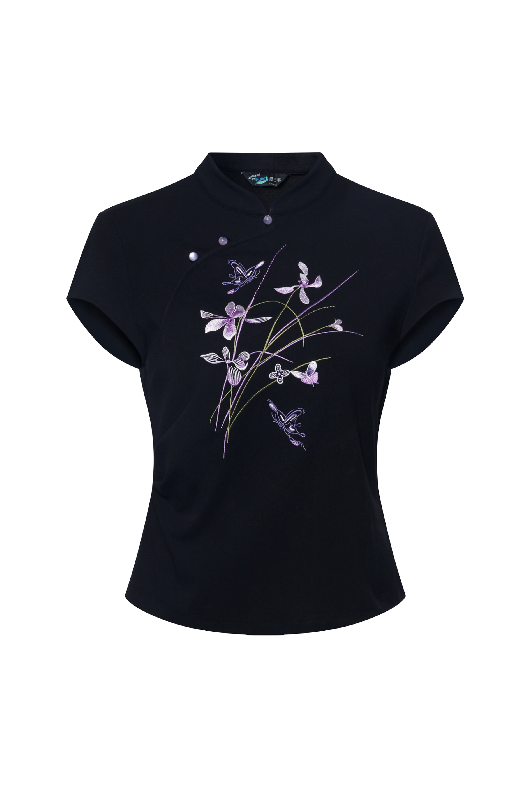 Embroidered Printed T-Shirt