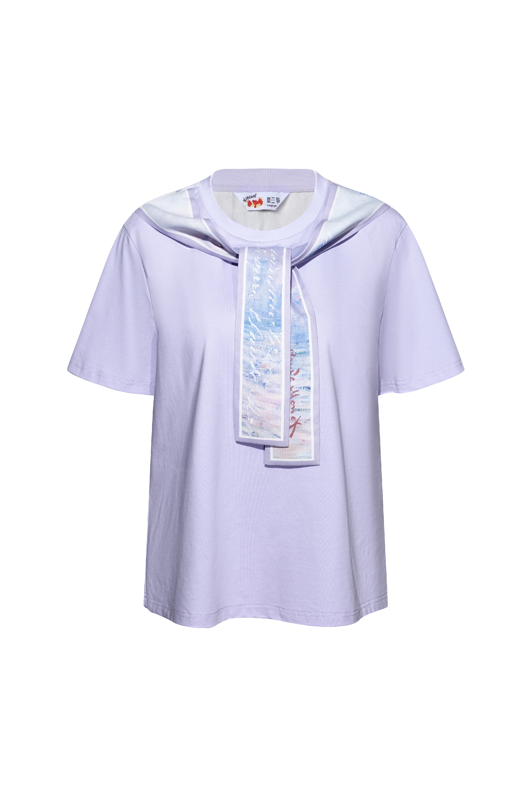 Preppy Scarf-collar Casual Top