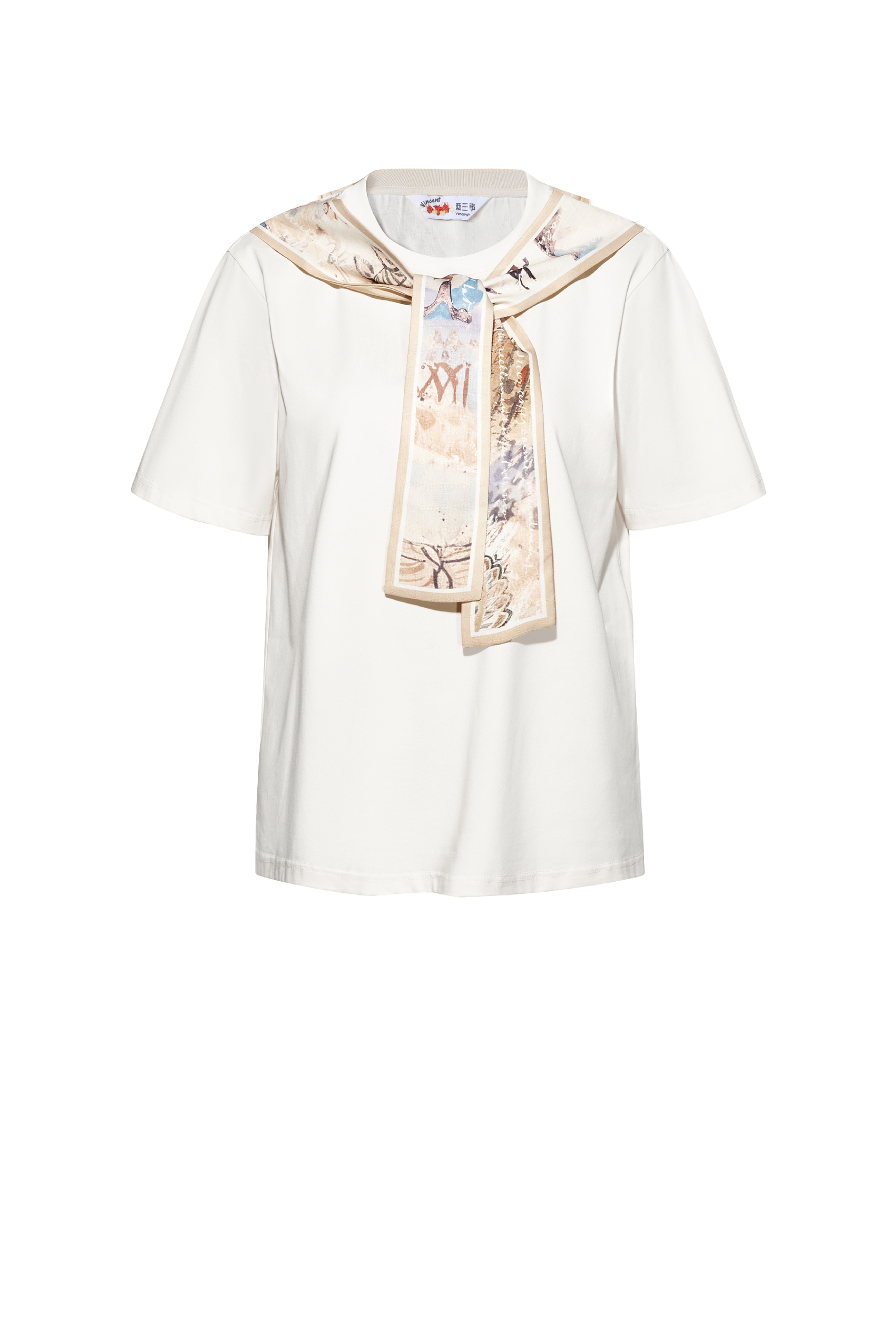 Preppy Scarf-collar Casual Top