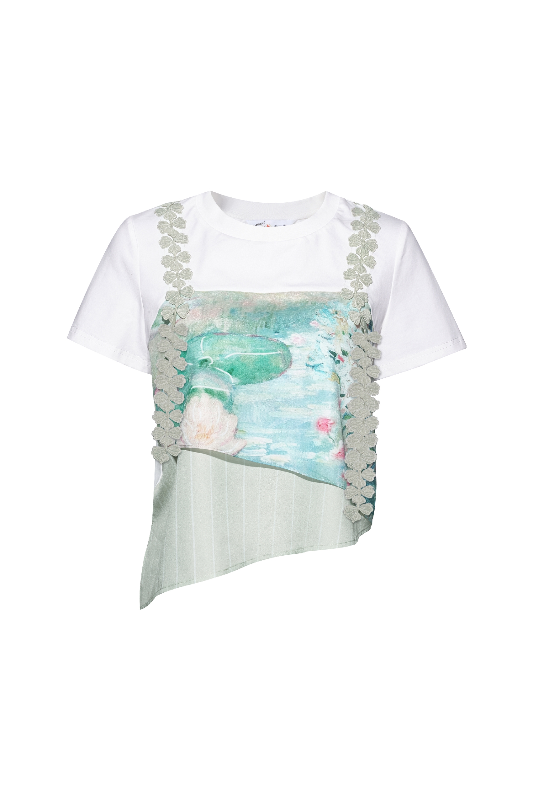 Asymmetrical Printed Statement Top-LYONSENS