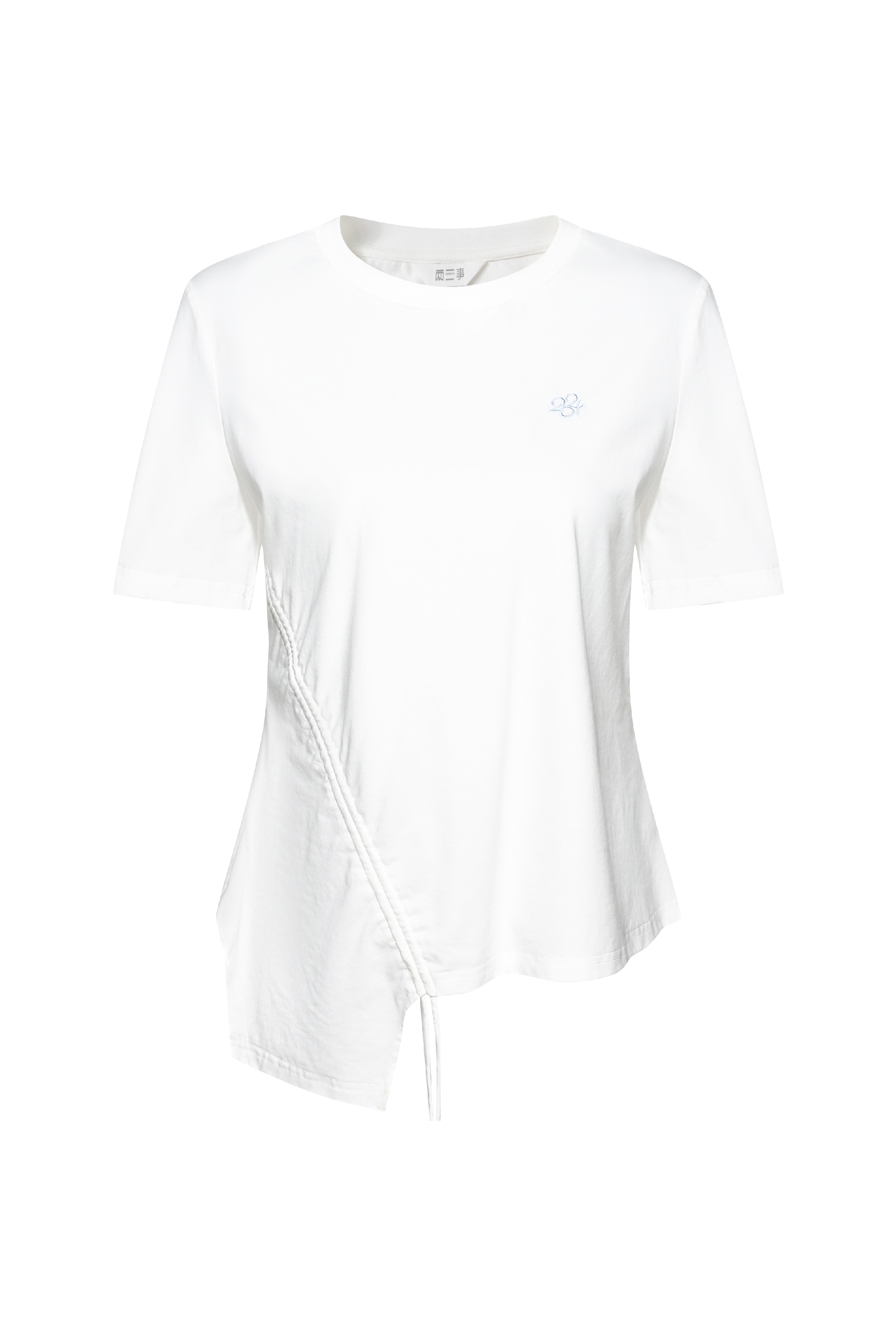 Slim-fit Drawstring Casual T-shirt