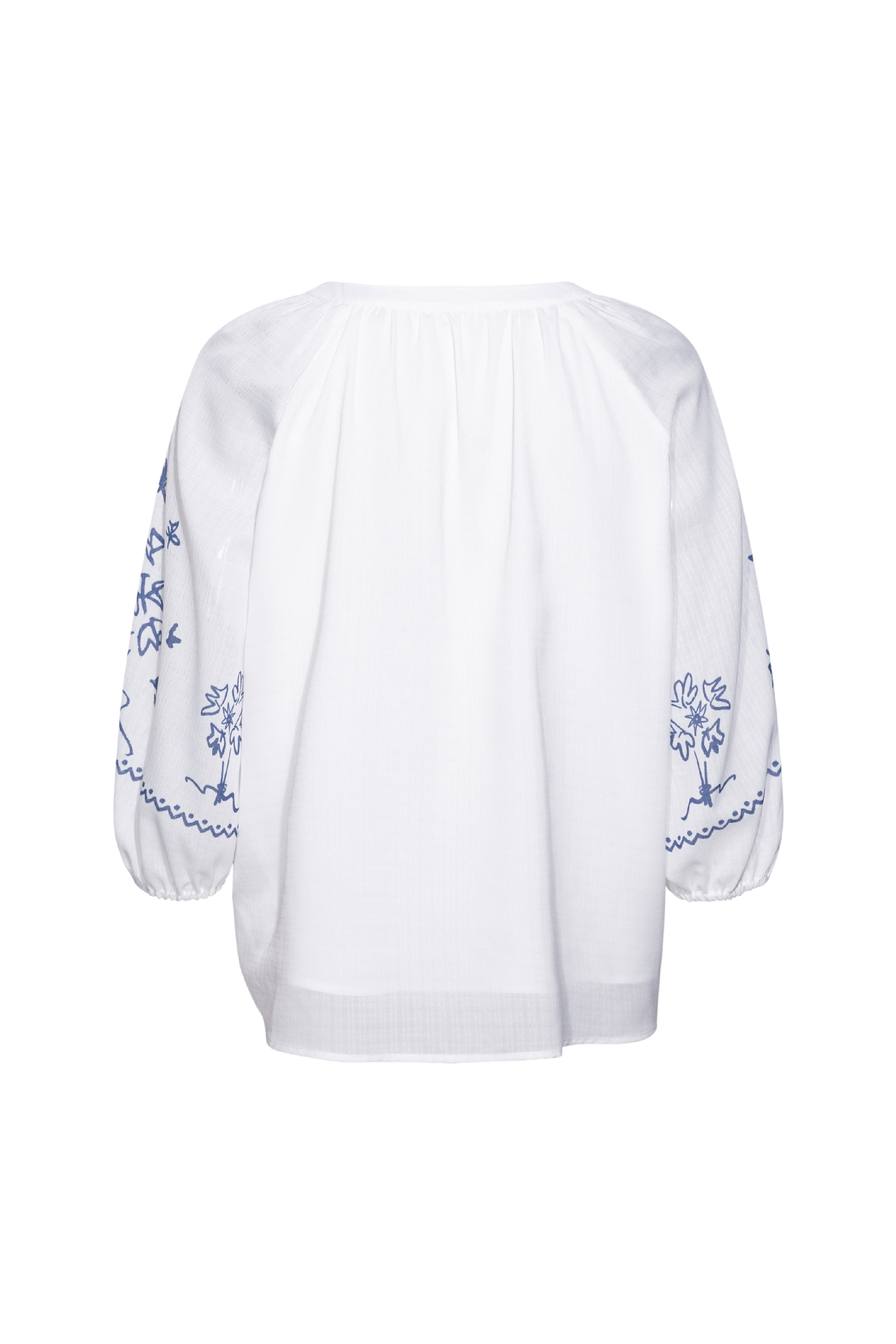 White Embroidered Top and Skirt Set
