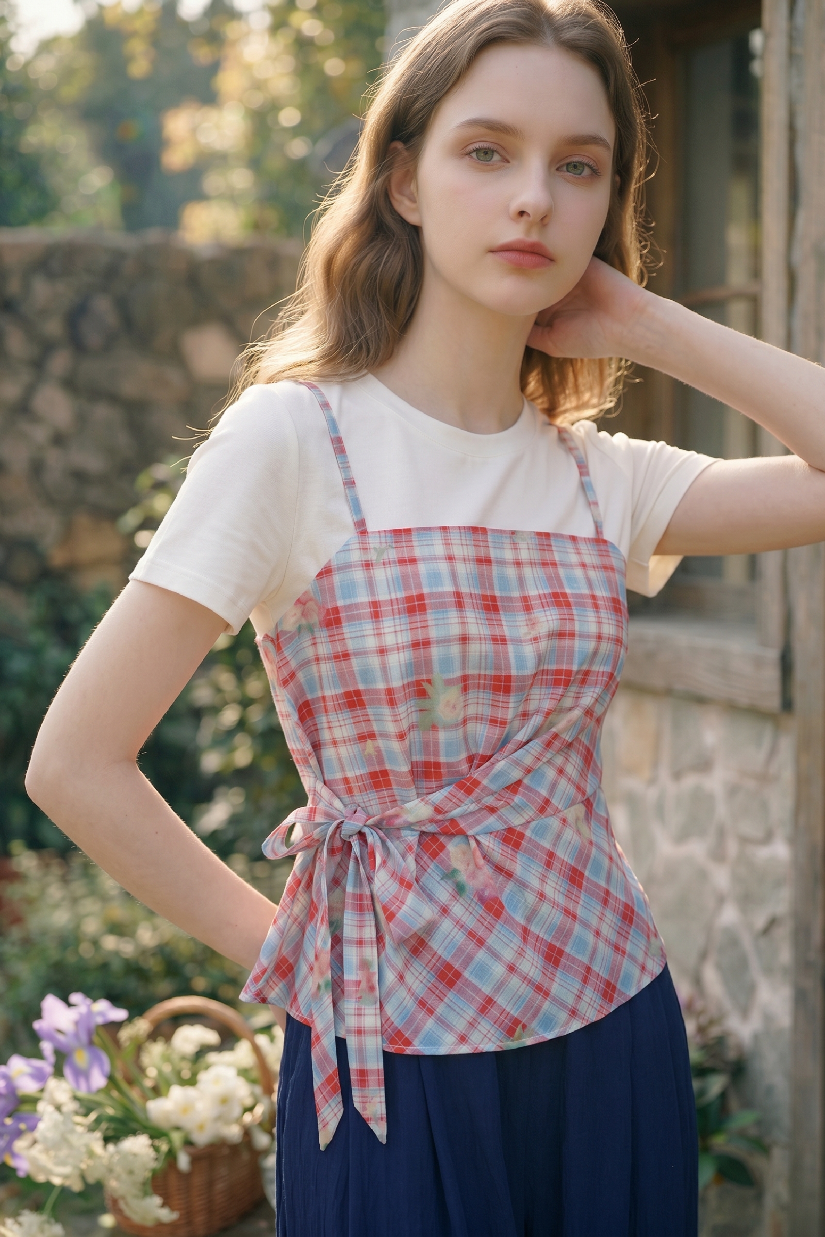 Preppy Printed Two-piece Set