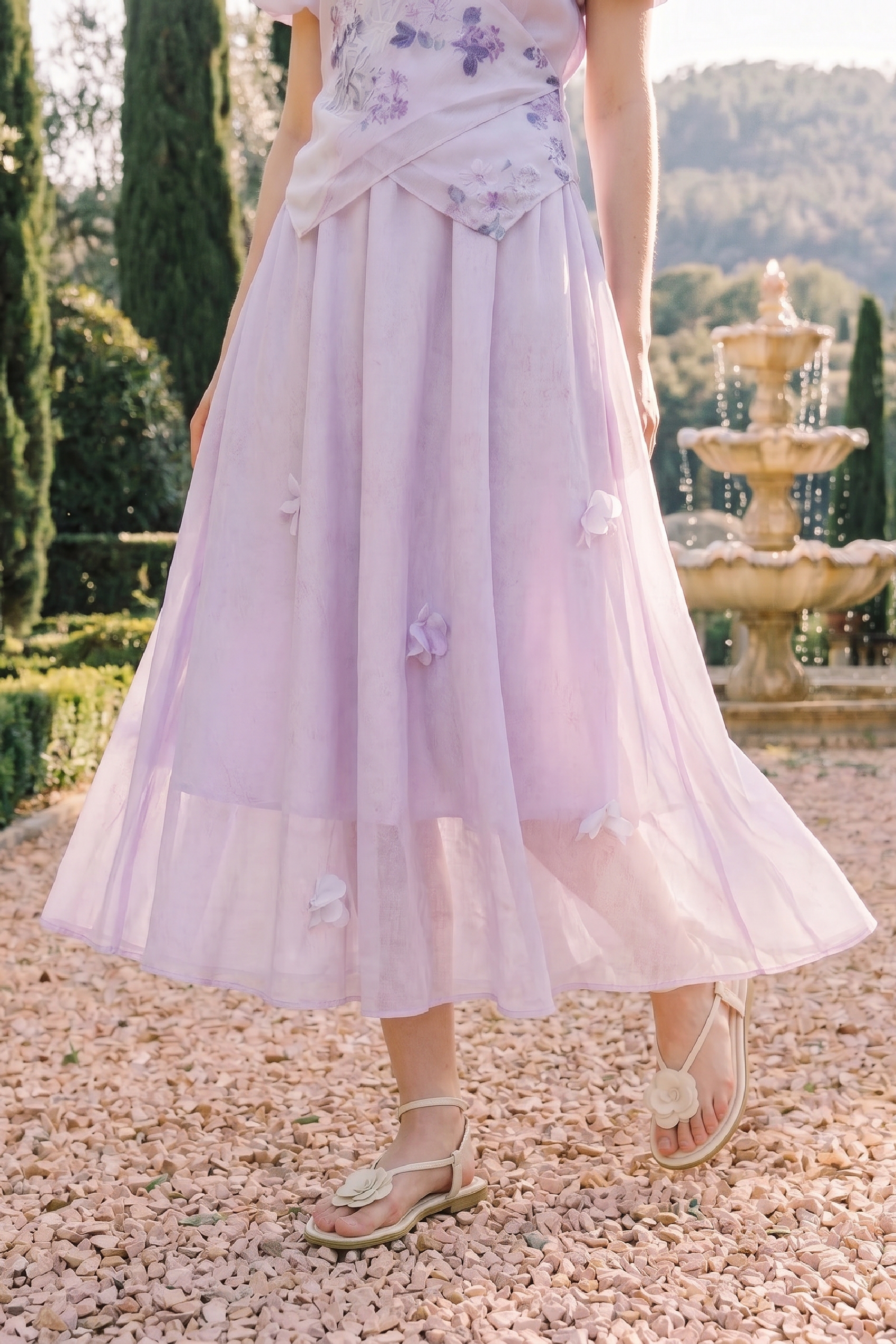 Puff Sleeve Embroidered Dress-LYONSENS