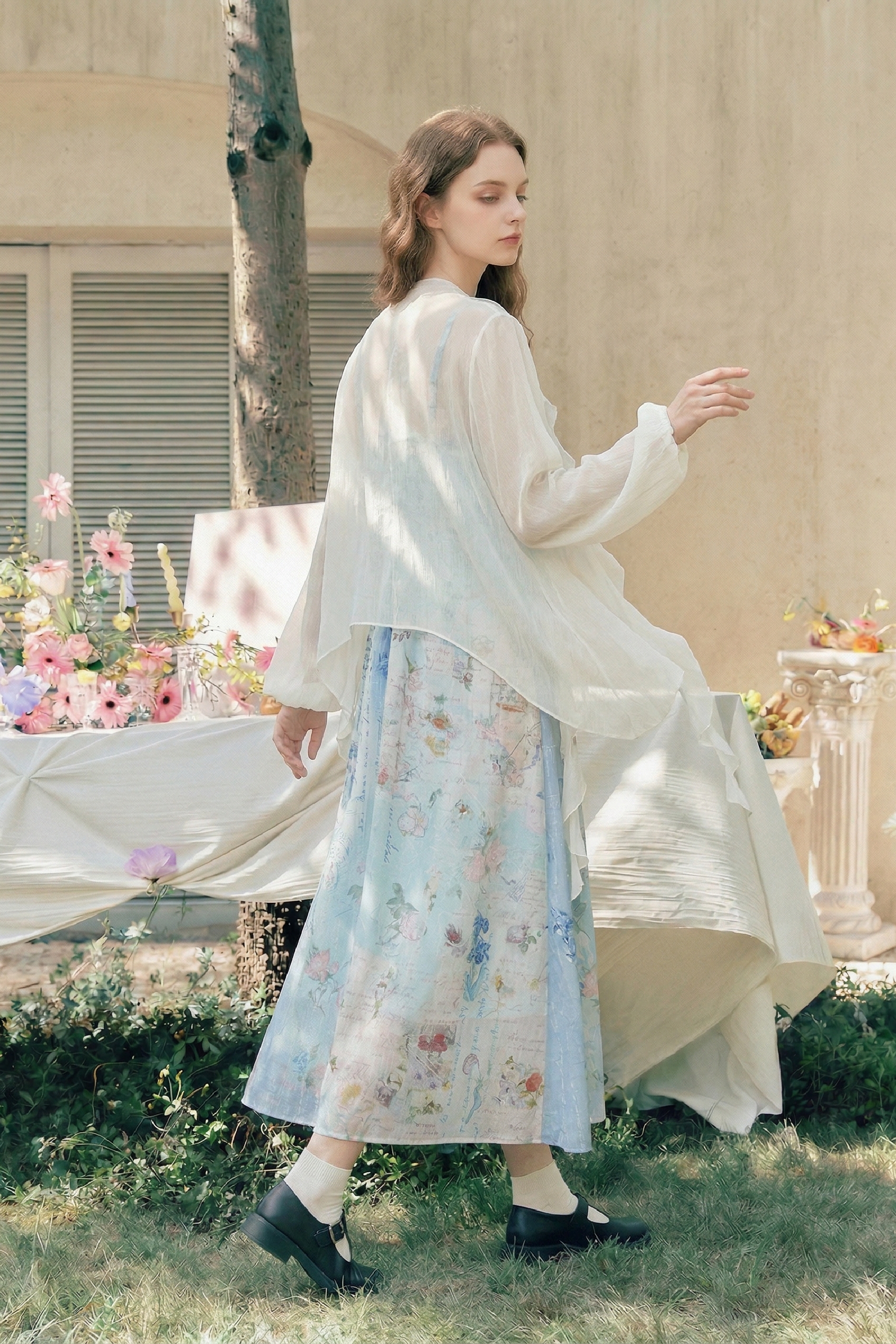 Ruffled Sun Protection Cardigan