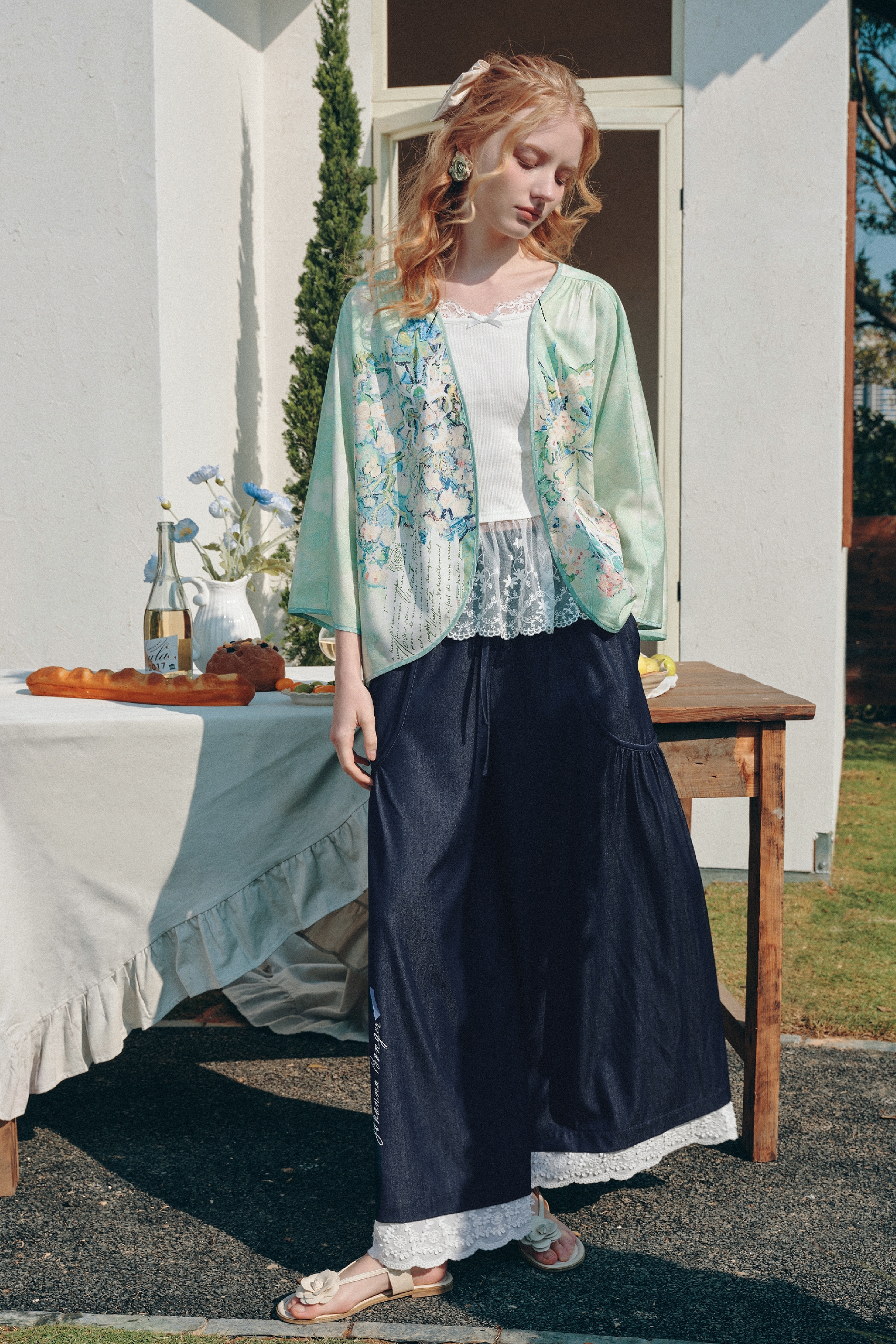 Loose Fit Printed Jacket