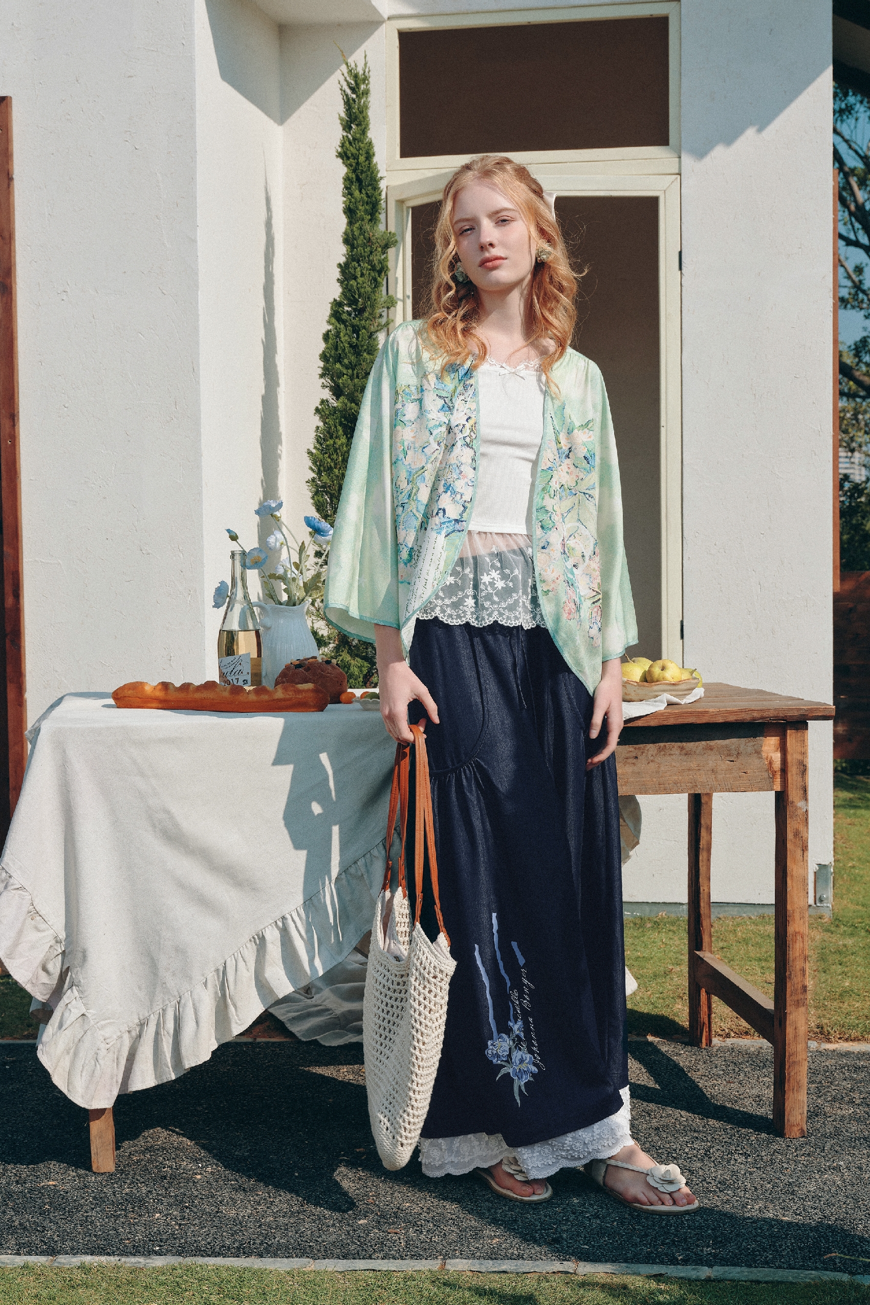 Loose Fit Printed Jacket