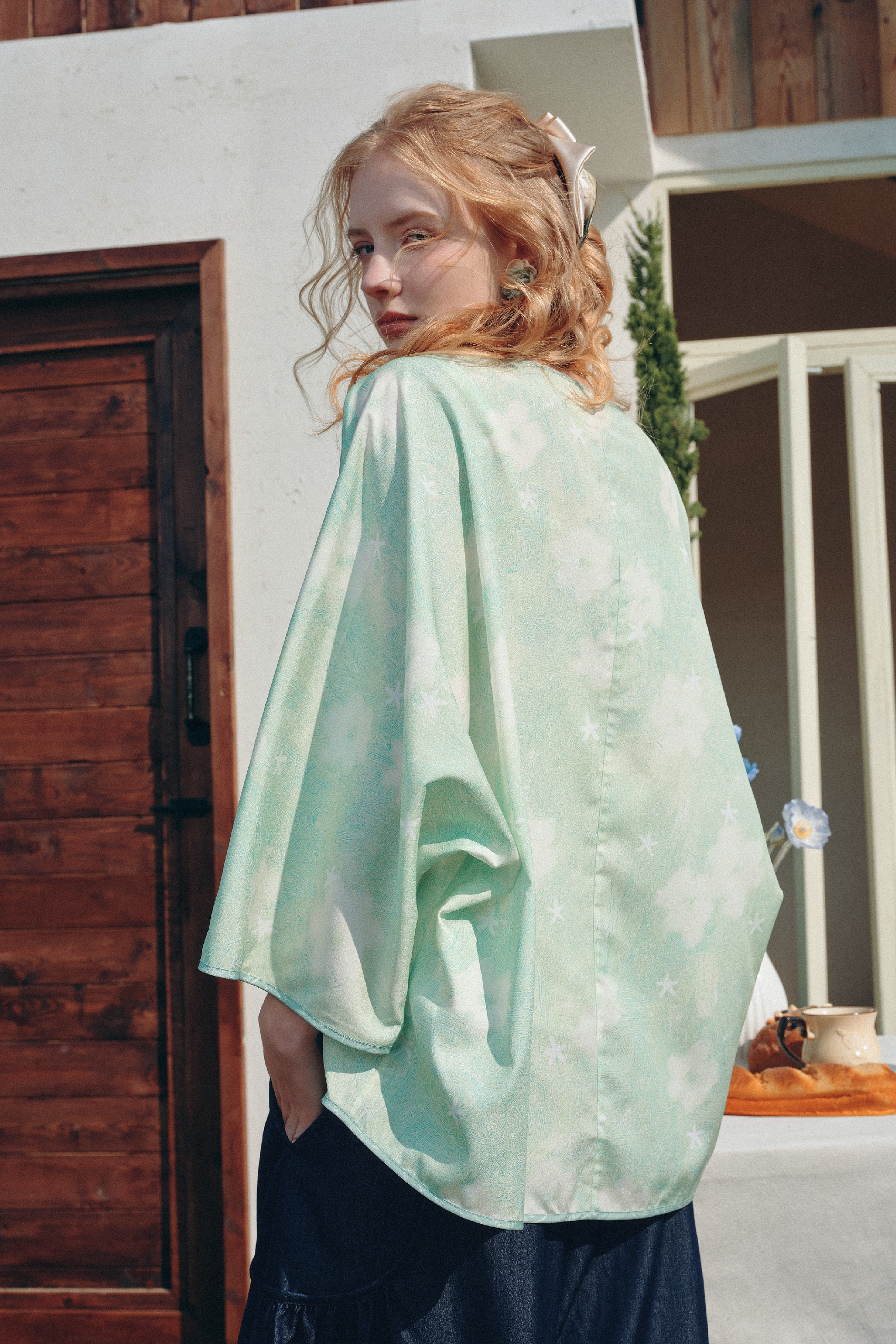 Loose Fit Printed Jacket