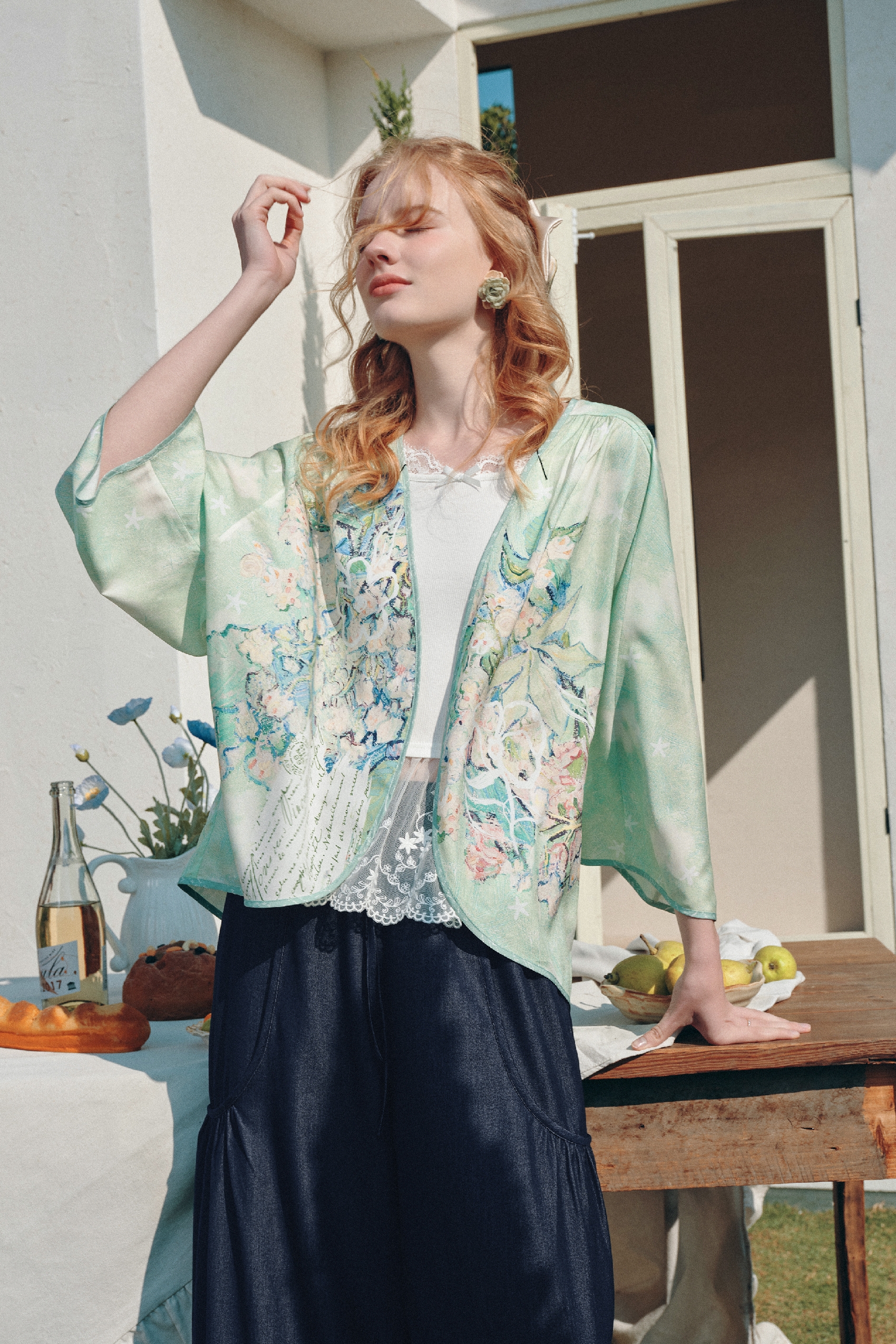 Loose Fit Printed Jacket